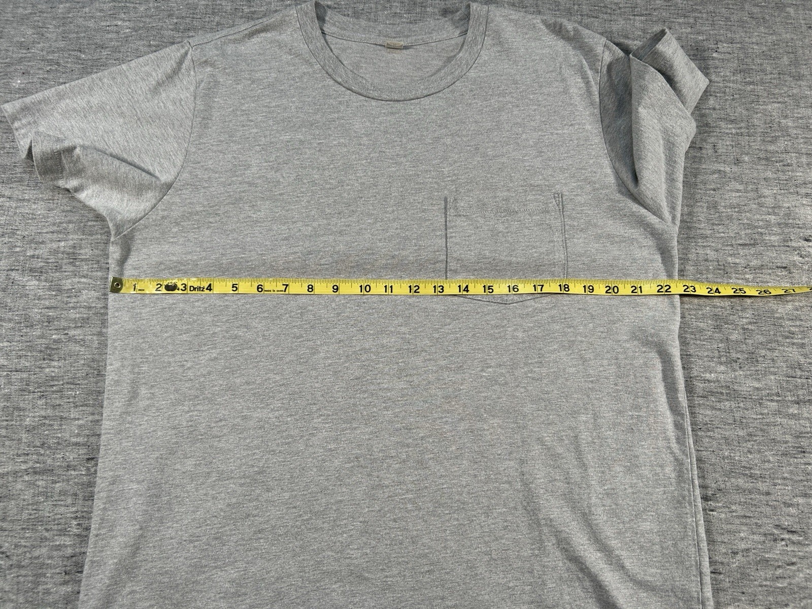Ship John Shirt Mens Extra Large Grey Short Sleeve Pocket Tee Made in USA