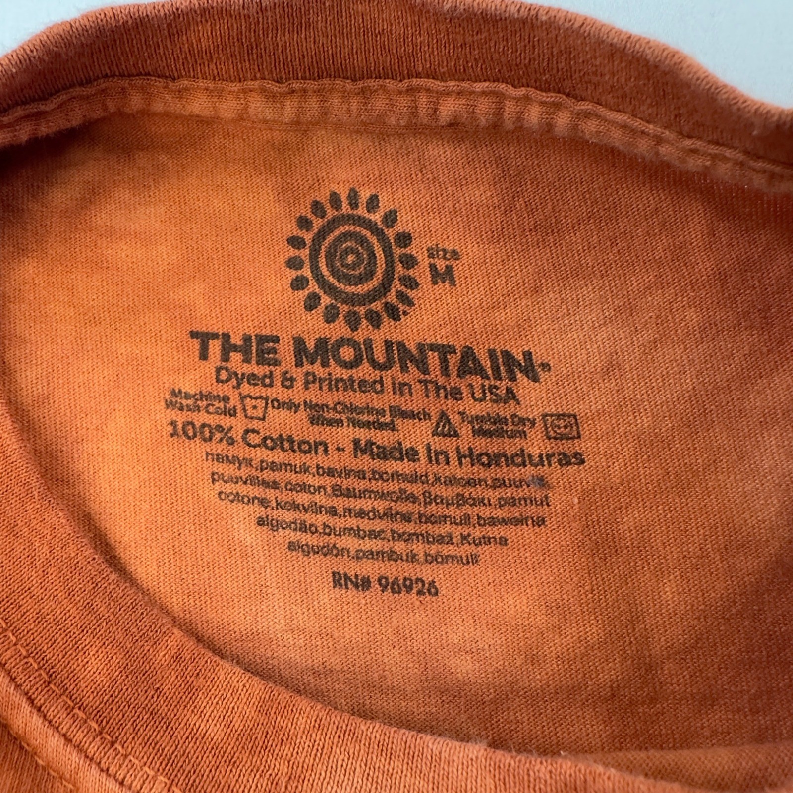 Vtg The Mountain Shirt Men’s Medium 2000 Barbara Keith Orange Tie Dye Tiger King