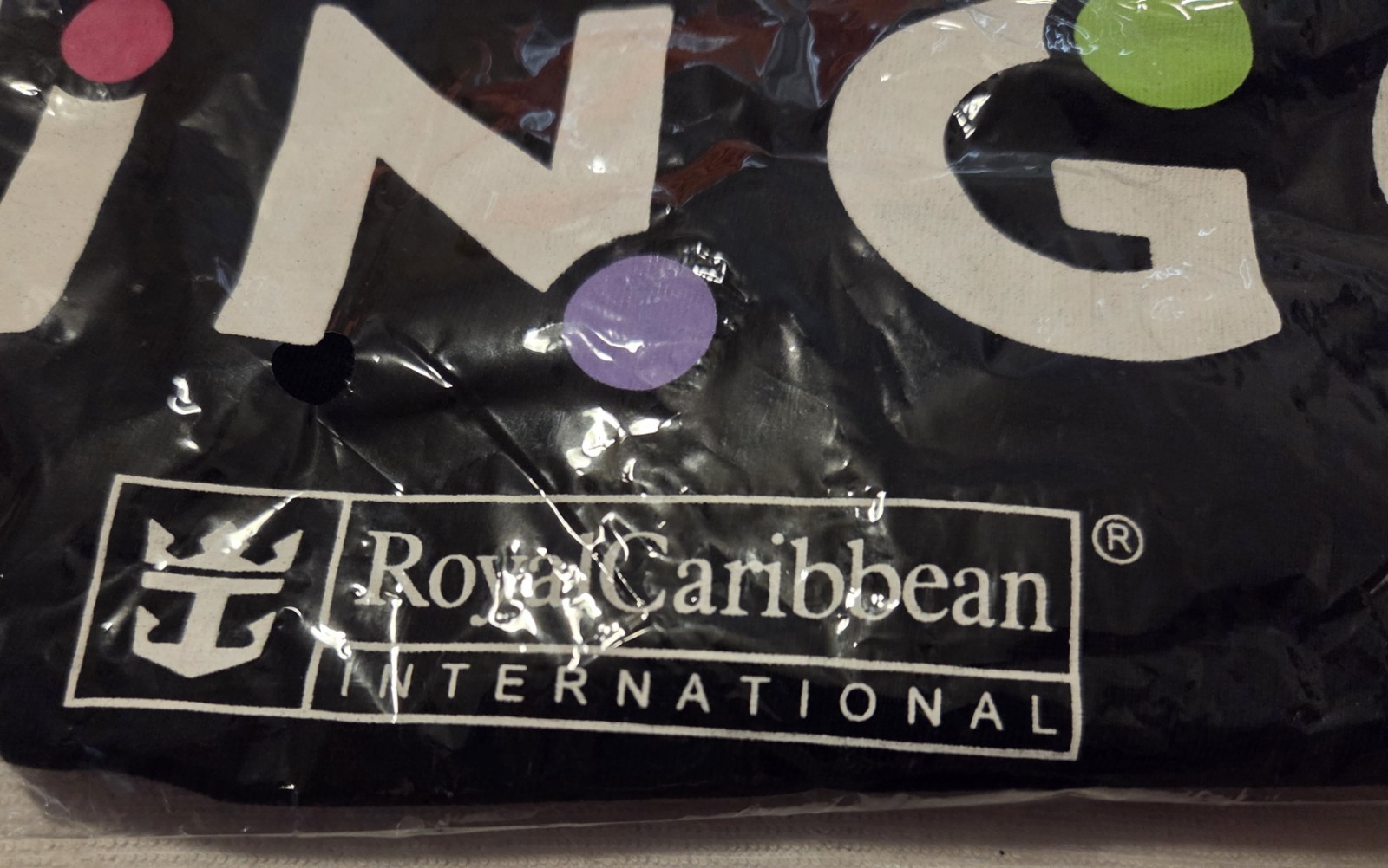 ROYAL CARIBBEAN CRUISE ROYAL BINGO T-SHIRT SIZE XL NEW IN PLASTIC