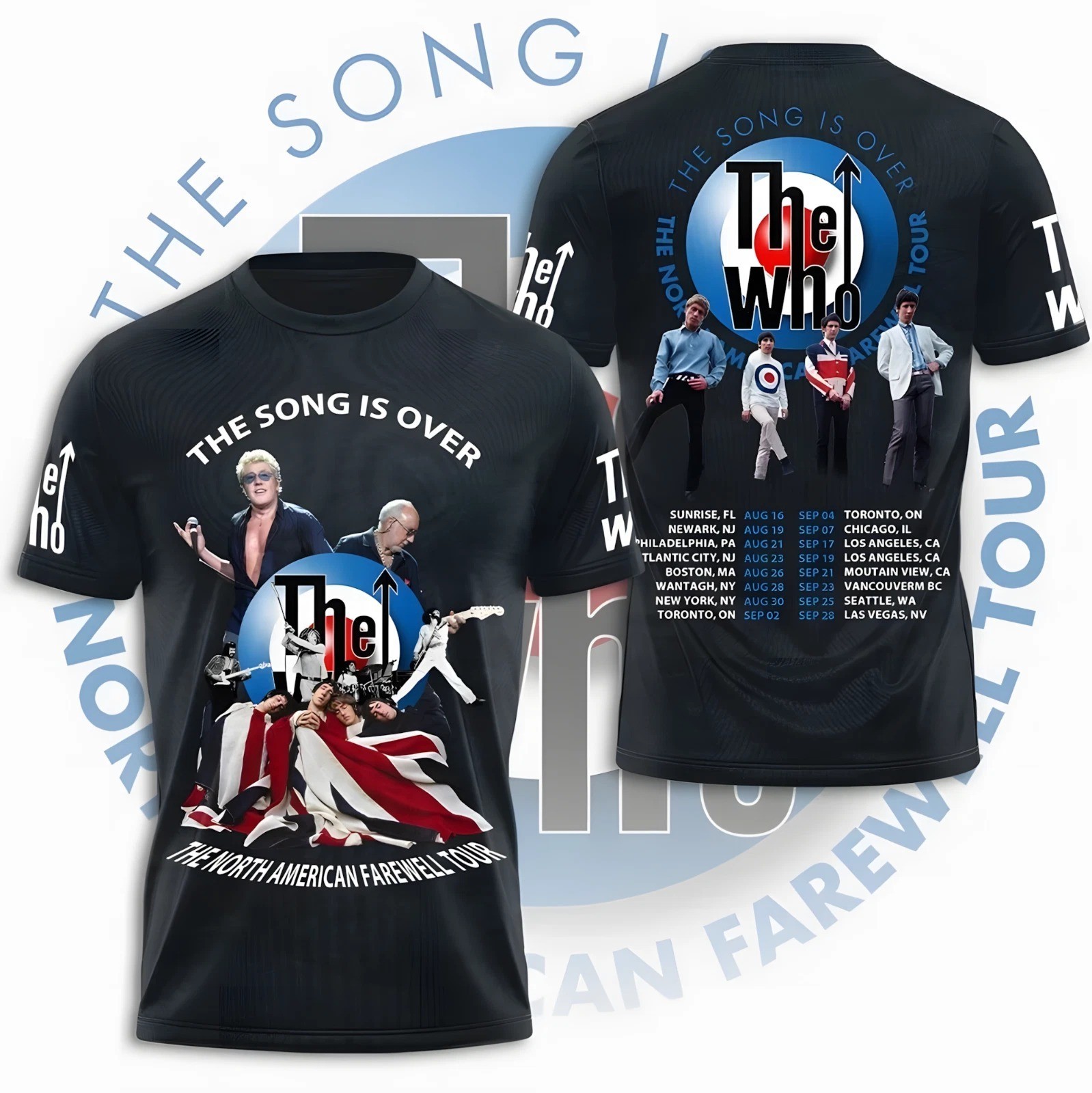 The Who 3D Tshirt New The Song Is Over Hot Tour 2025 T-shirt Fan Gift