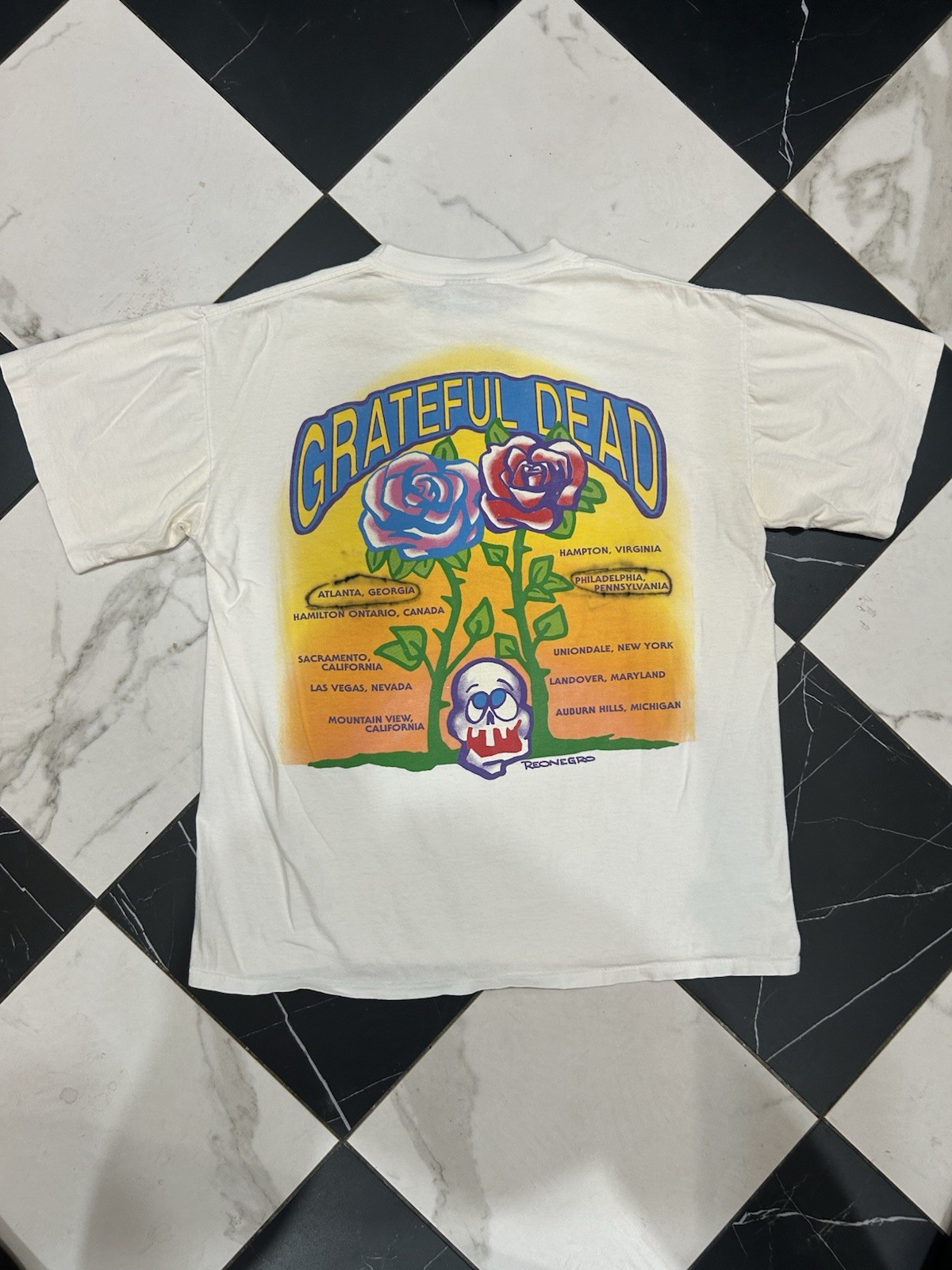 Vtg 1992 Grateful Dead Spring Tour Antonio Reonegro artwork Brockum Tag Large