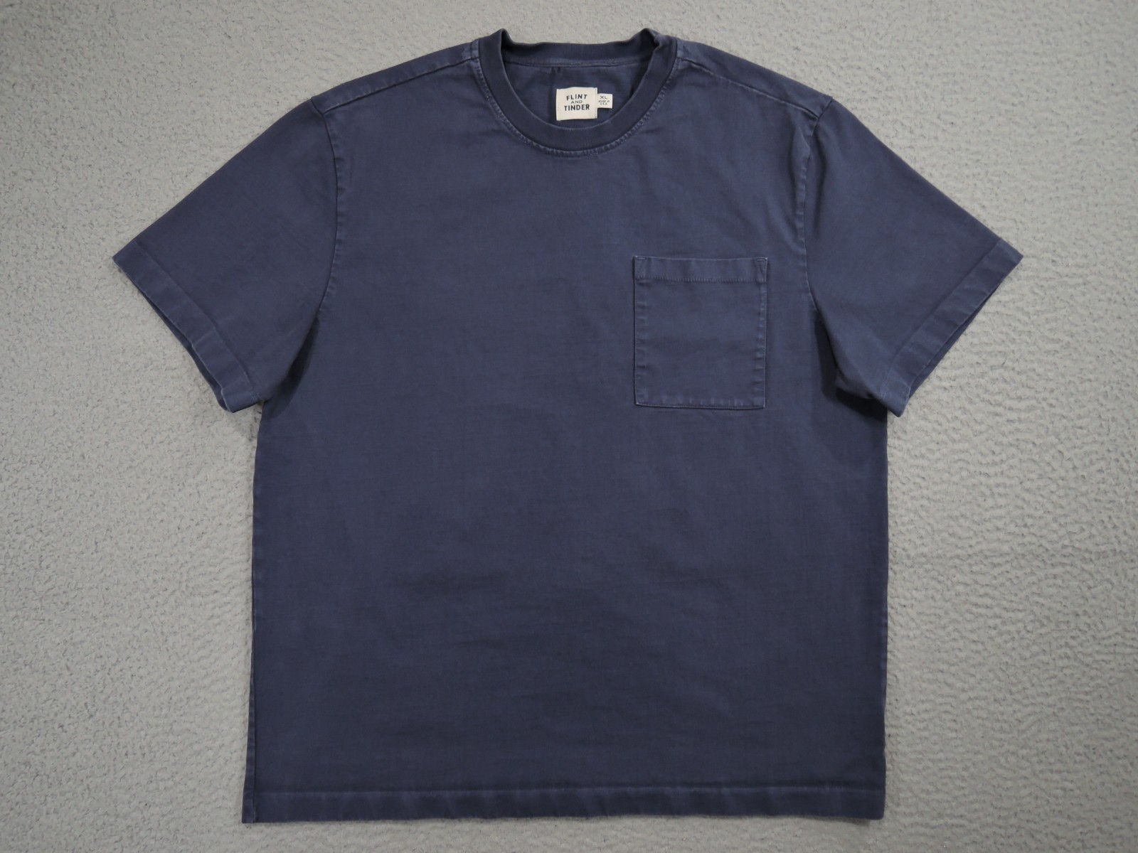 Flint & Tinder Shirt Mens XL Blue Heavyweight Crew Neck Pocket Huckberry