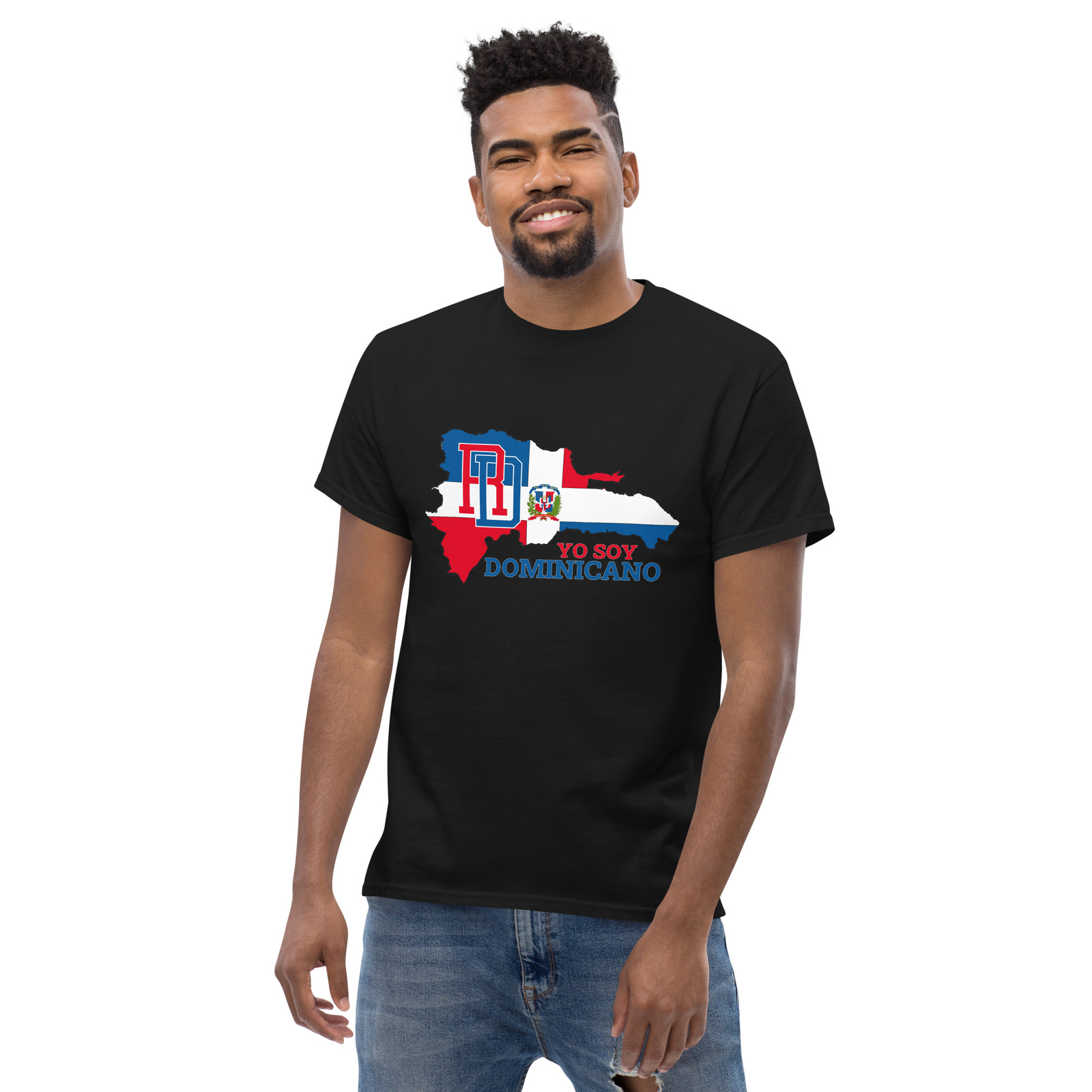 Men’s classic tee T-SHIRT CON BANDERA Y MAPA RD REPÚBLICA DOMINICANA