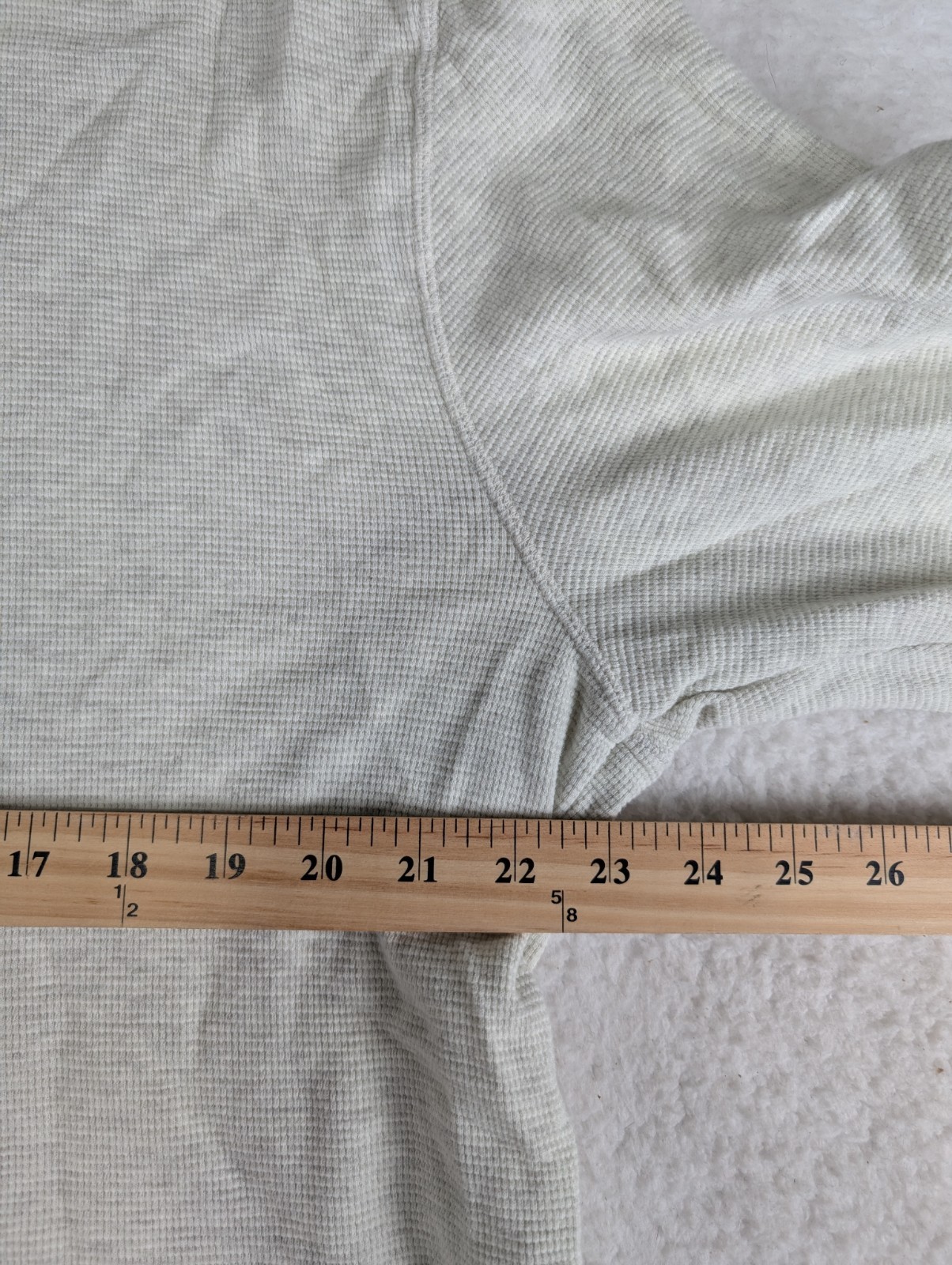 POLO RALPH LAUREN Waffle Knit Crewneck Pull-On Thermal White Shirt Men’s 2XL