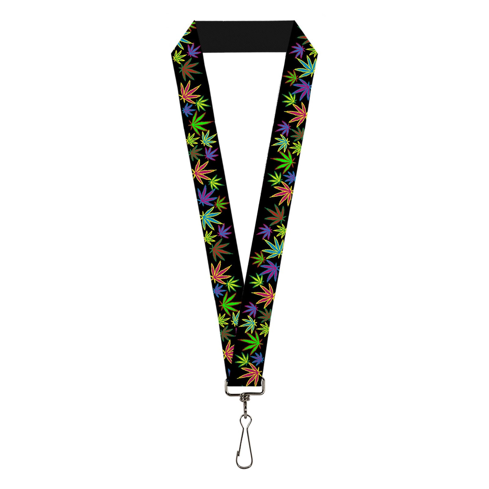 Lanyard – 1.0 – Multi Marijuana Leaves Black Multi Color