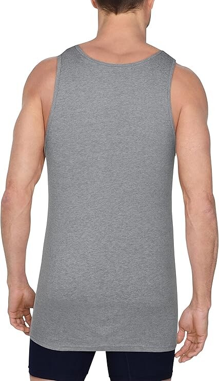 Fruit of the Loom Men’s Ribbed Assorted Tank Top A-Shirts 4-Pack Small to 3X