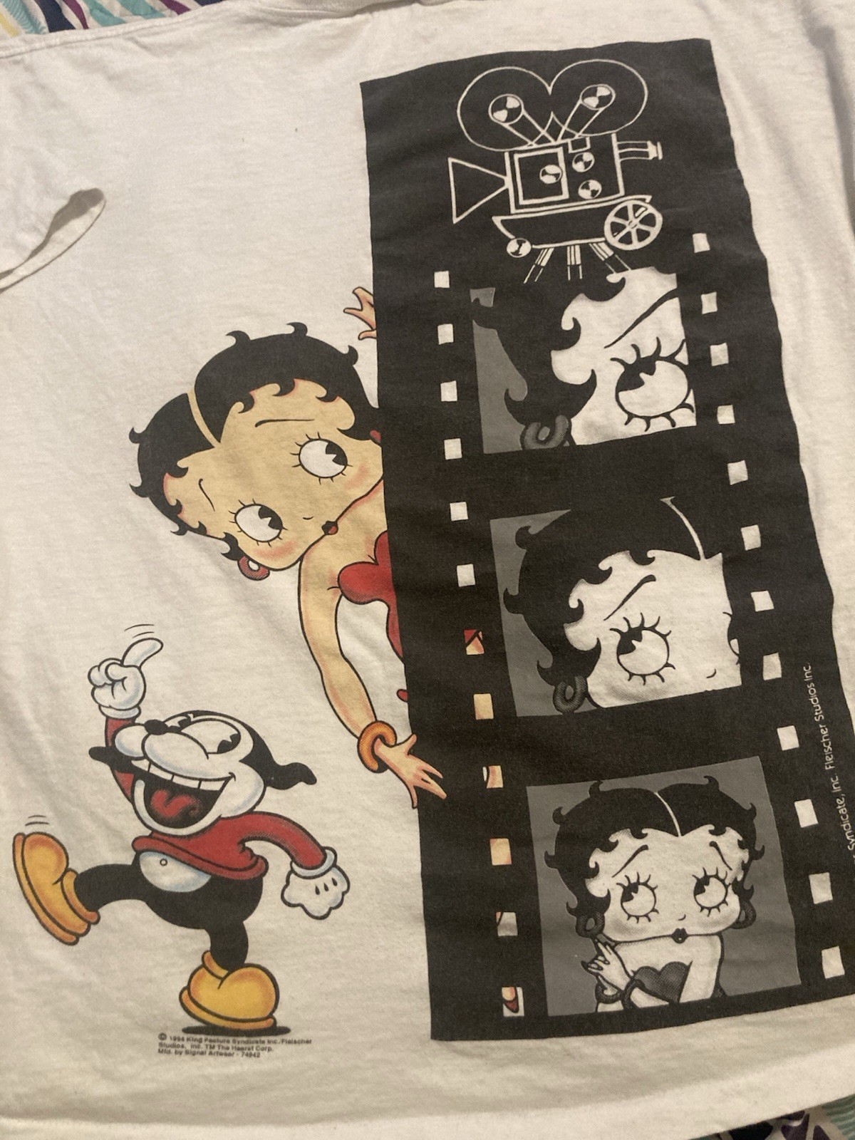 Betty Boop Two Double Side Single Stitch Graphic Shirts Vintage 1994 Size XL