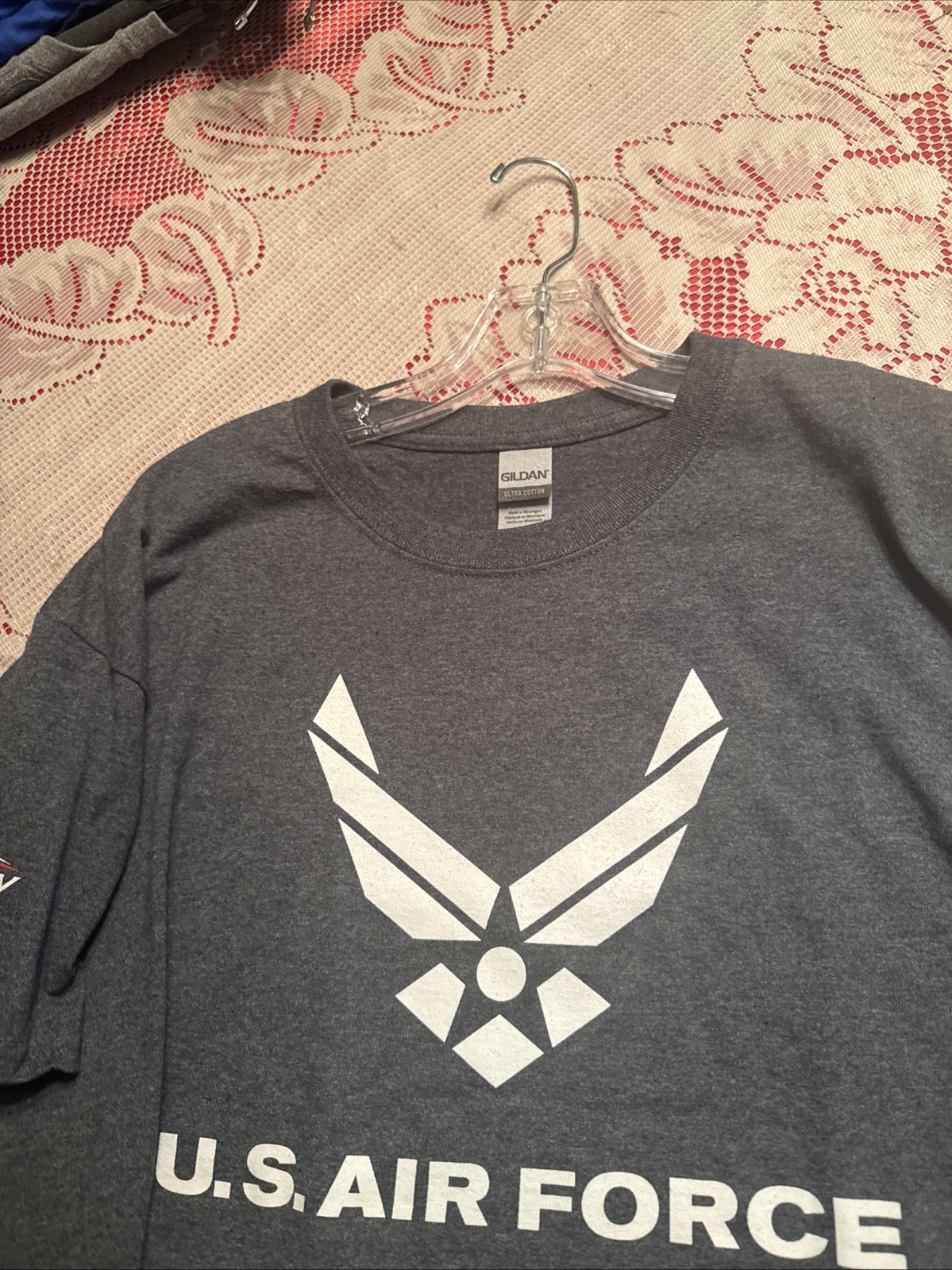 Air Force Shirt Mens Large Blue White US Military Logo Basic Graphic Tee
