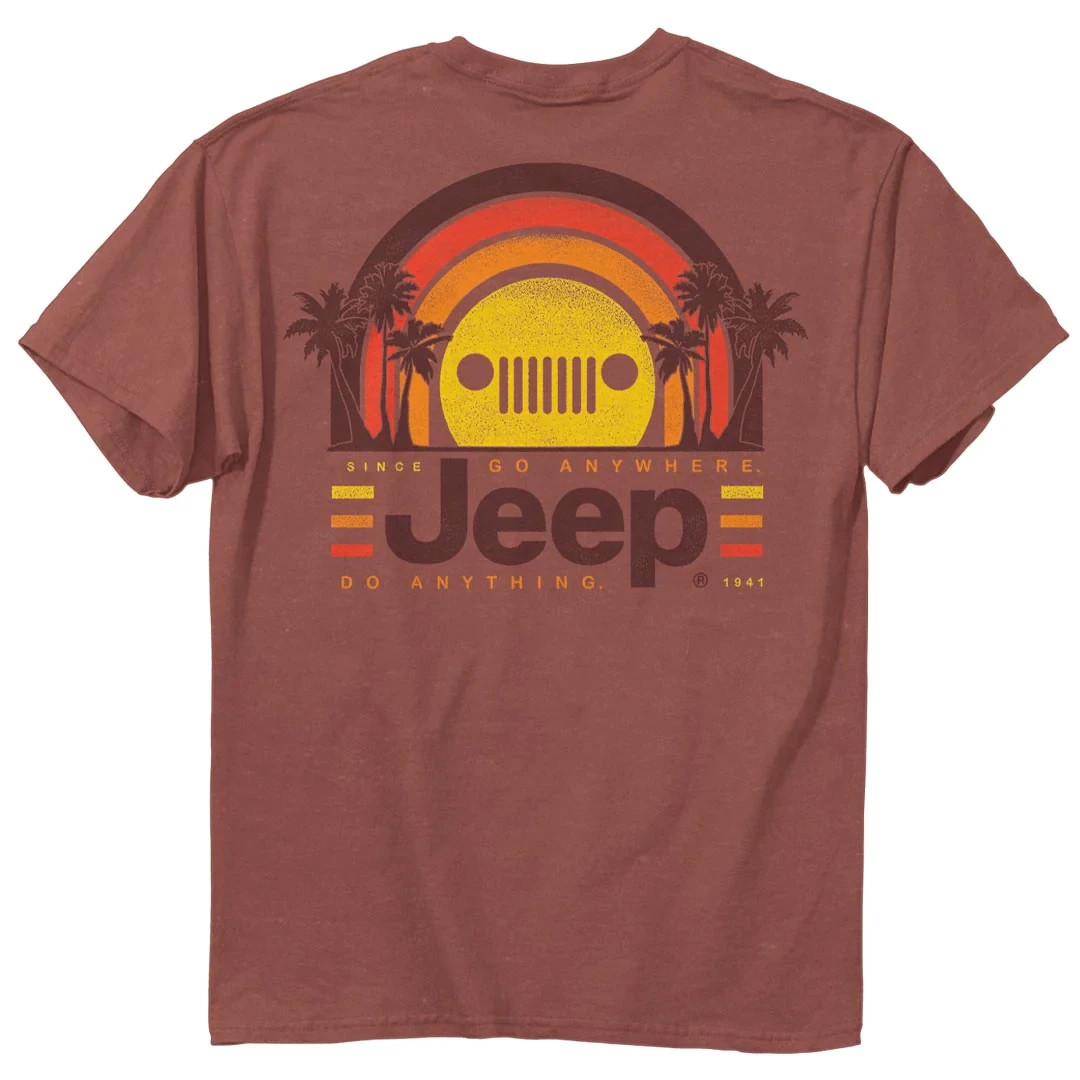 Jeep Sunset Palms T-Shirt Size 2XL Comfort Colors Jedco Licensed