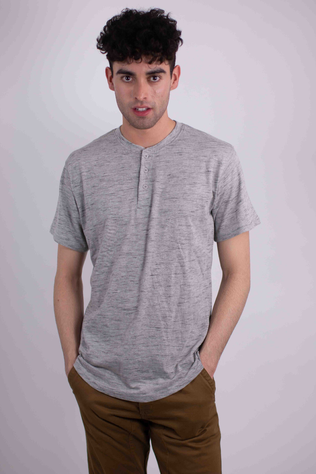 Men’s Short Sleeves Henley T-shirt