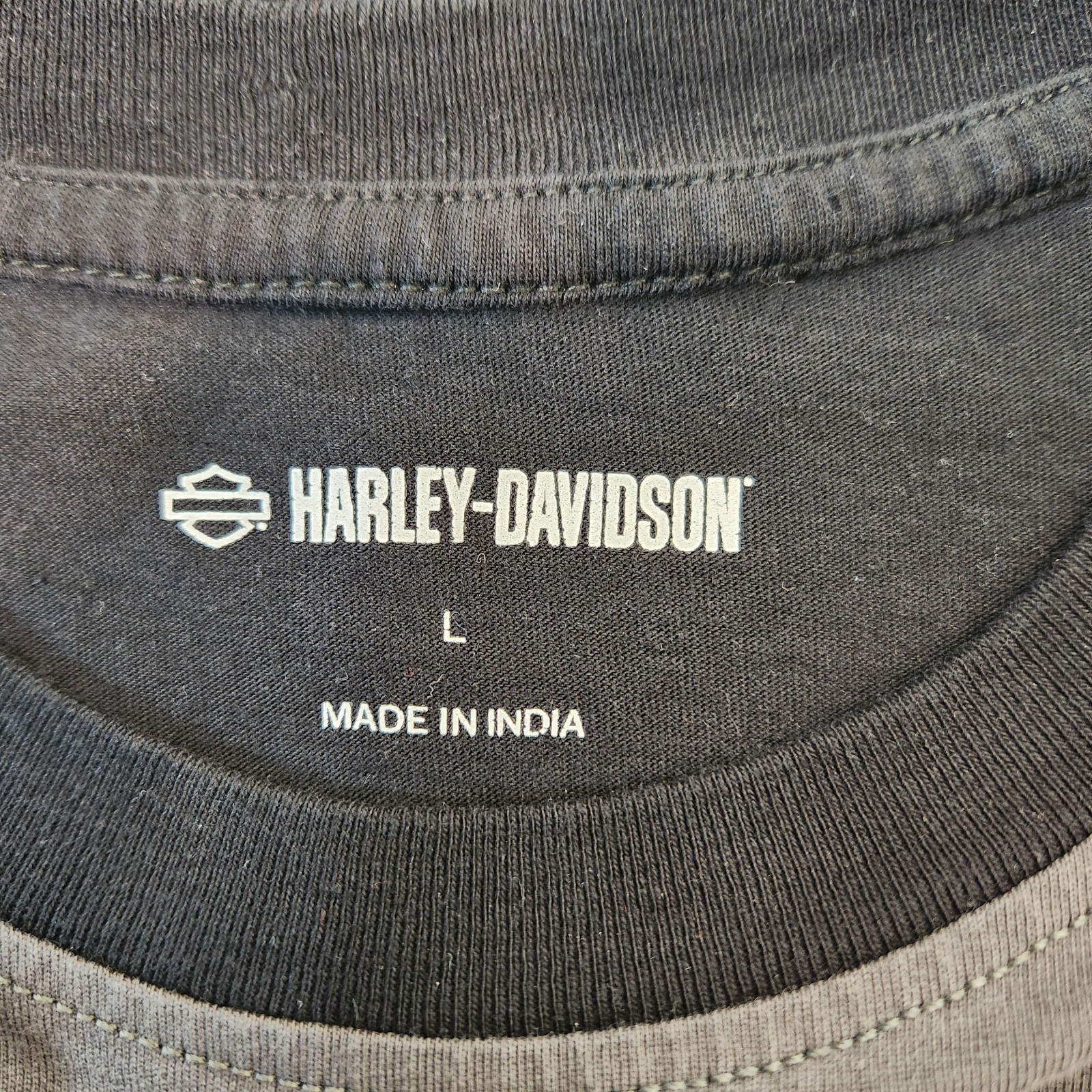 Harley-Davidson Men’s L Short Sleeve Graphic T-Shirt Color Block Logo Biker