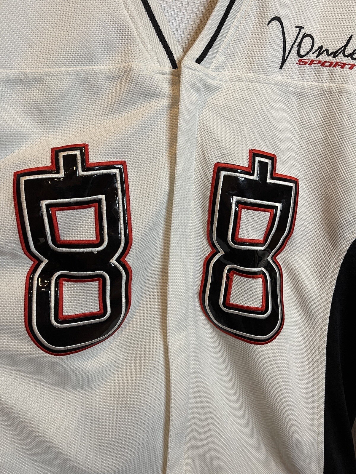 Vonde Sports Jersey Full Zip Adult XL White