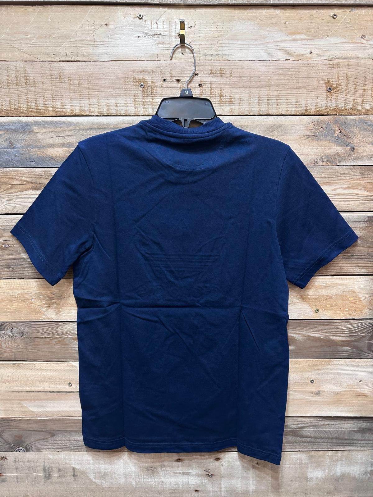 adidas Originals Men’s Outline Trefoil Cotton T-Shirt DH5783- S, Navy, Q2(D124T)