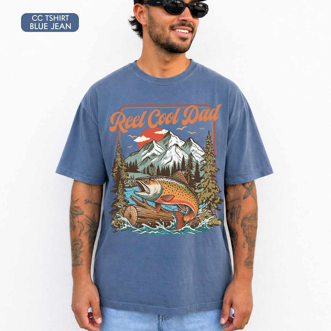 Comfort Colors Reel Cool Dad Fishing Shirt Father’s Day Gift For Husband Men Tee