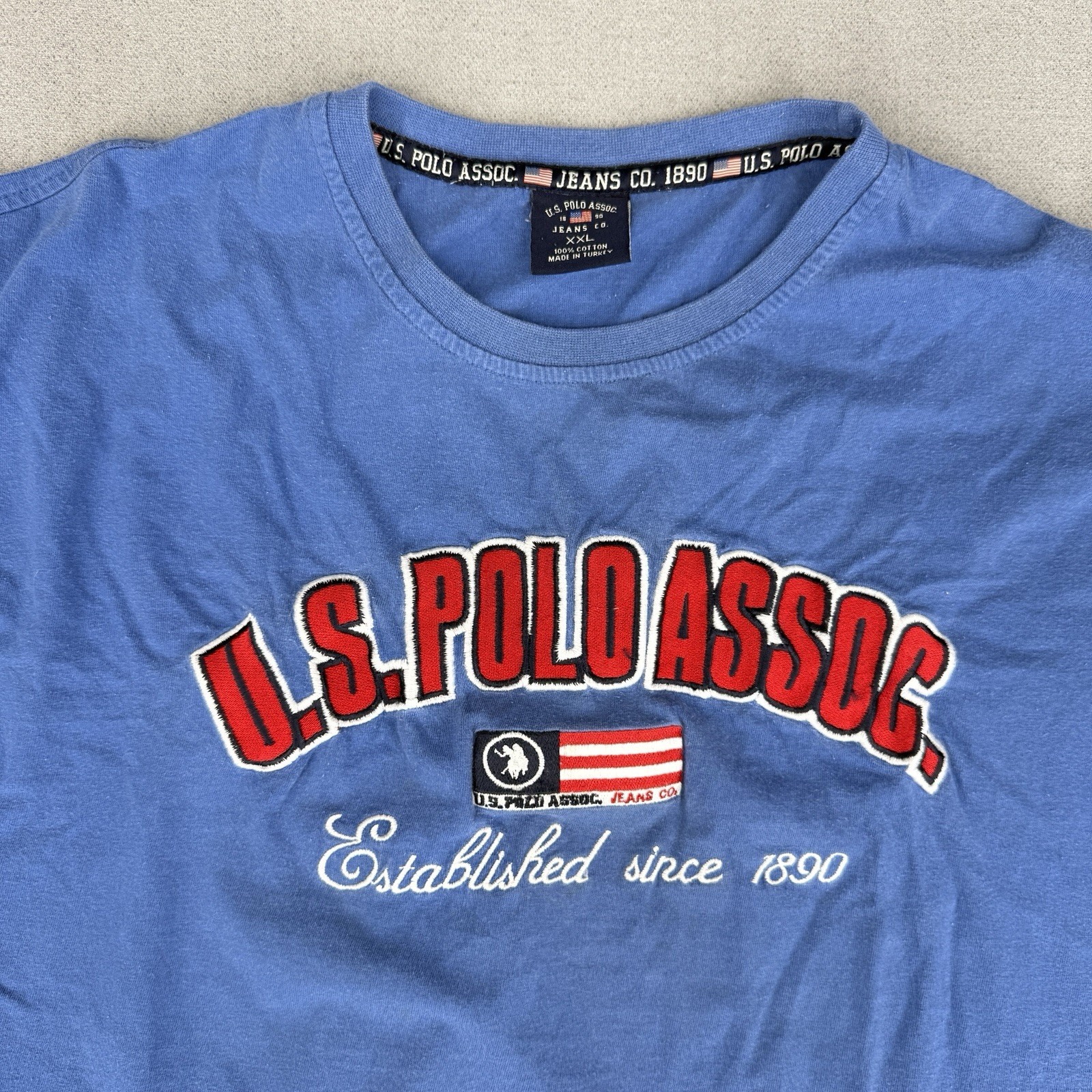 Y2K US Polo Association Jeans Company Shirt Mens XXL Embroidered Logo 2-Sided