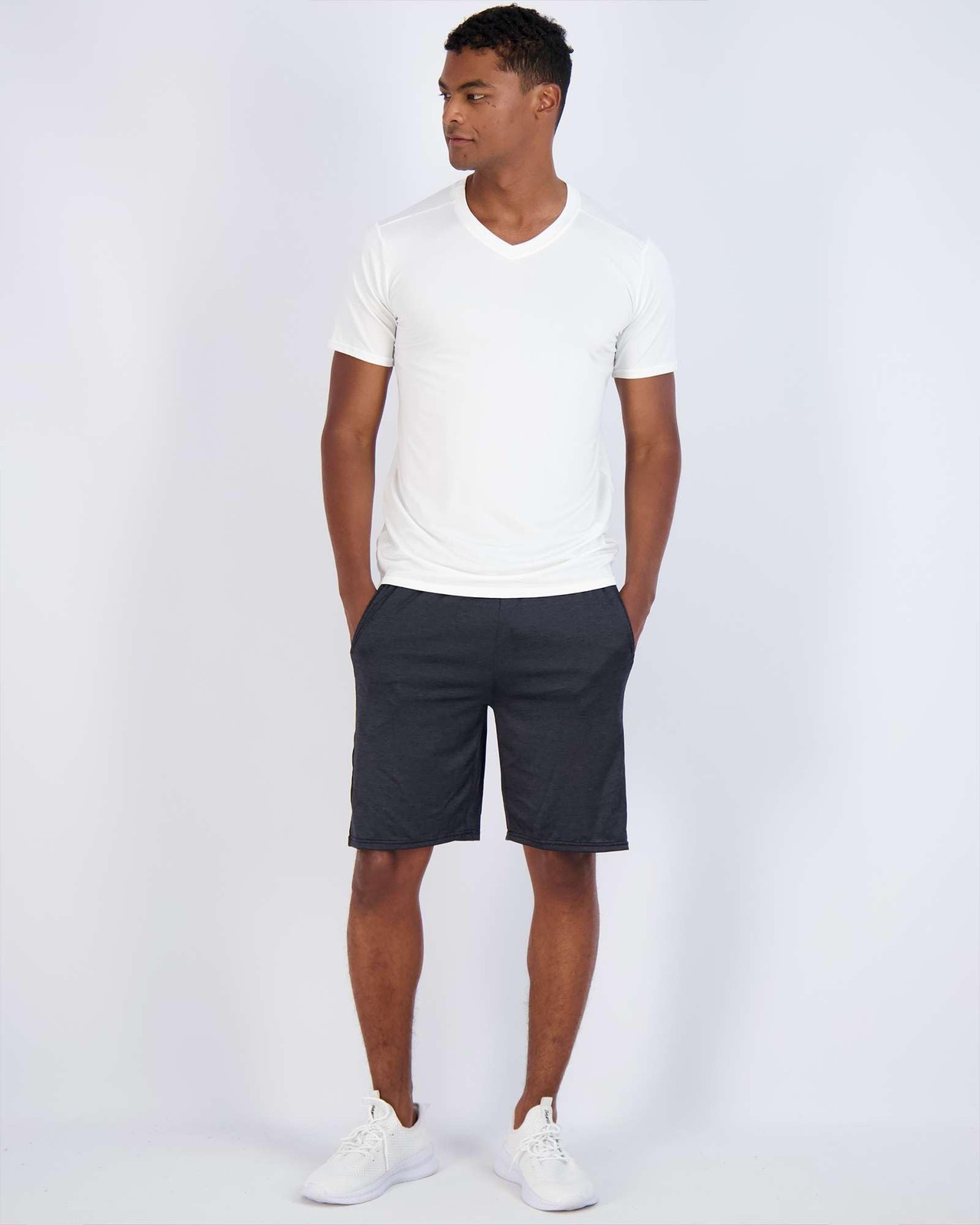 5 Pack: Men’s V-Neck Dry-Fit Moisture Wicking Active Athletic Tech Performanc…
