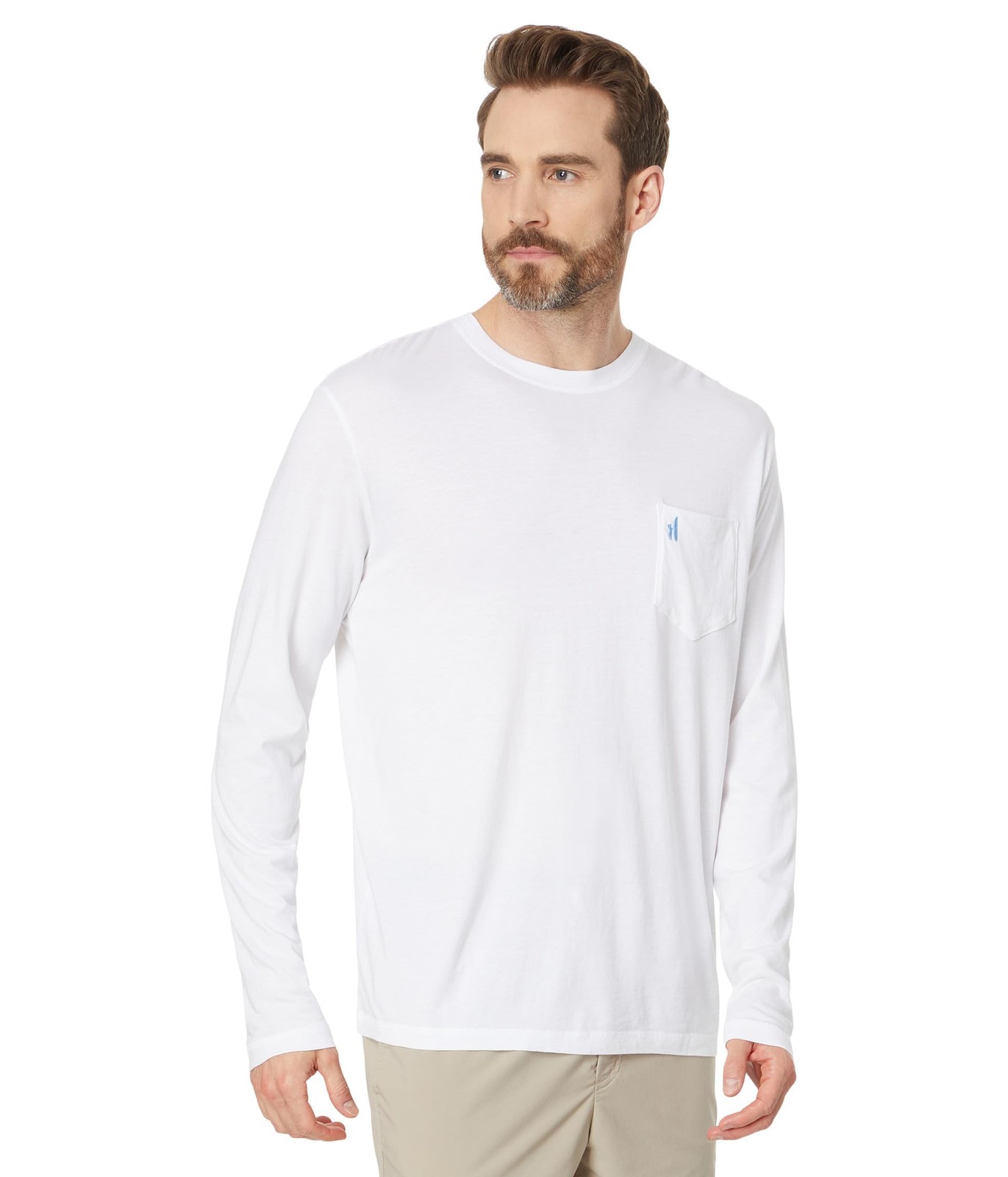 johnnie-O Brennan 2.0 Long Sleeve T-Shirt Mens White (7851974)