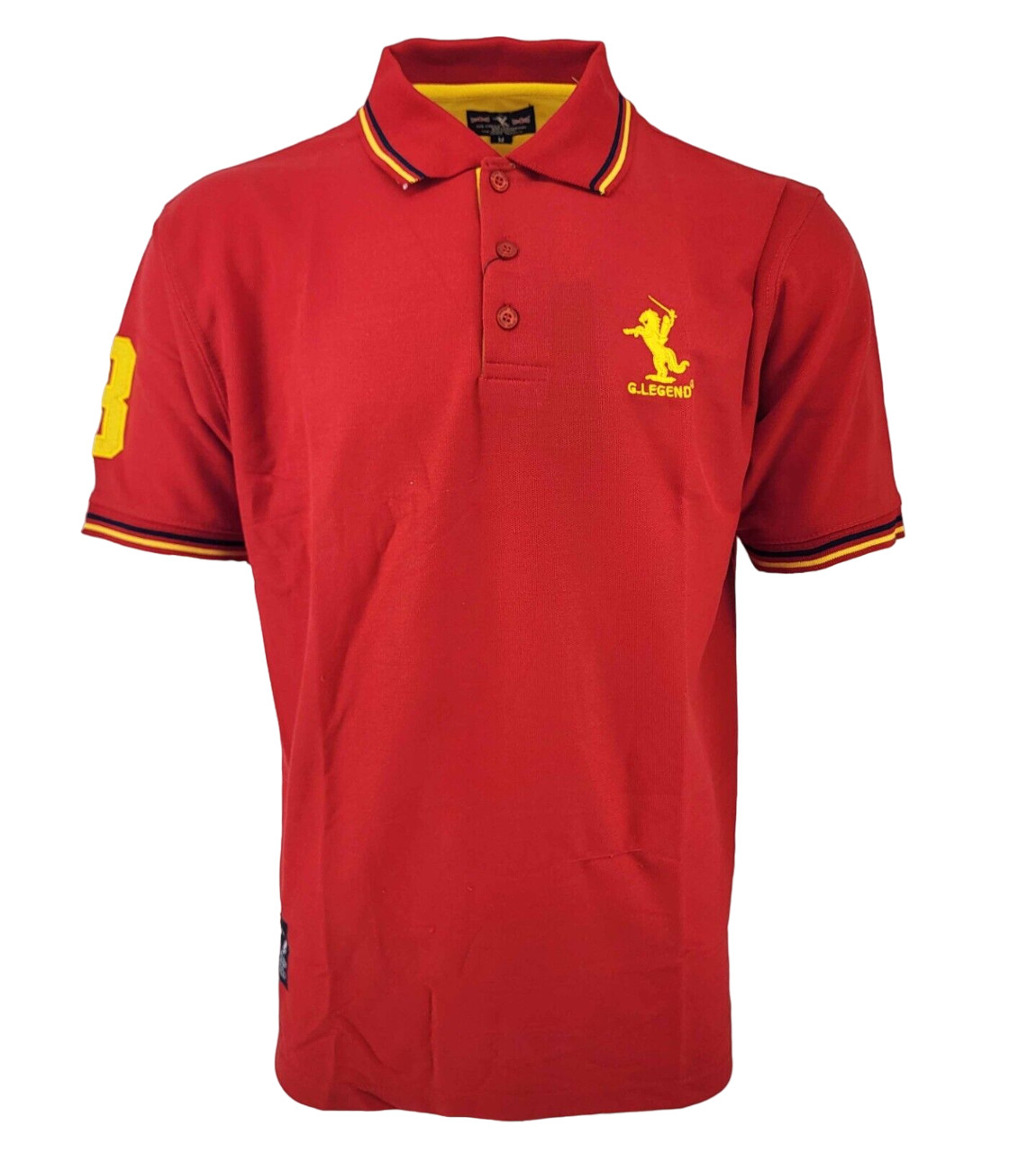 New Mens Polo Shirt T-Shirt Top Tee Short Sleeve Contrast Colours S M L XL XXL