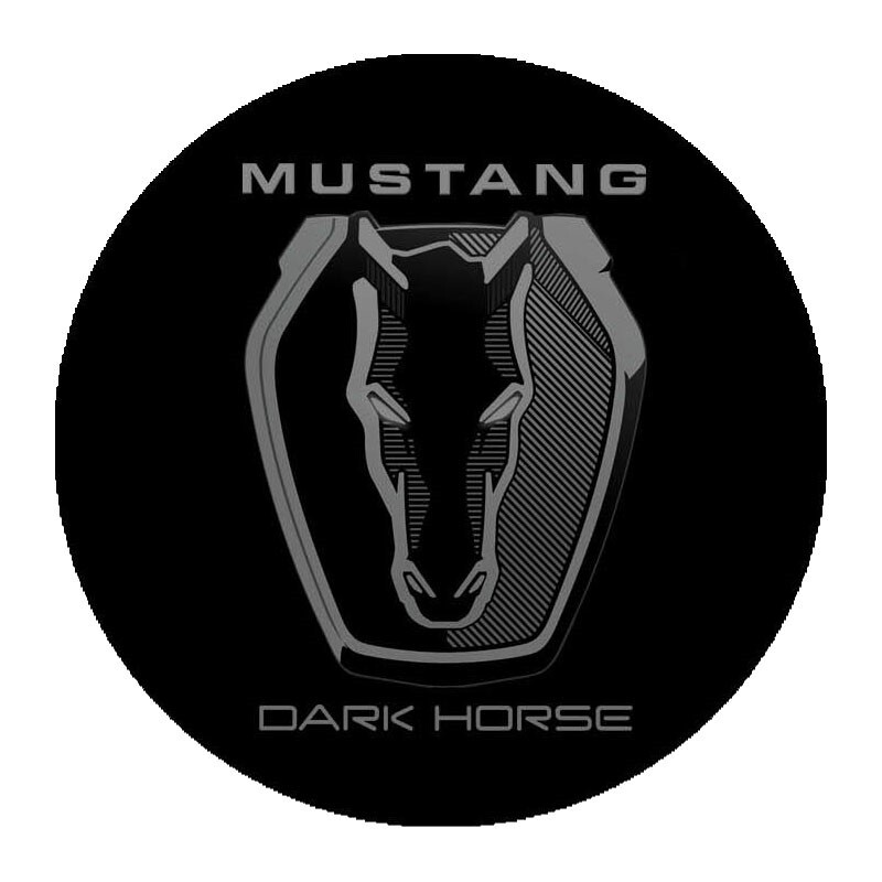 Ford Mustang Dark Horse Pony Black Graphic Cotton T-Shirt Official Licensed