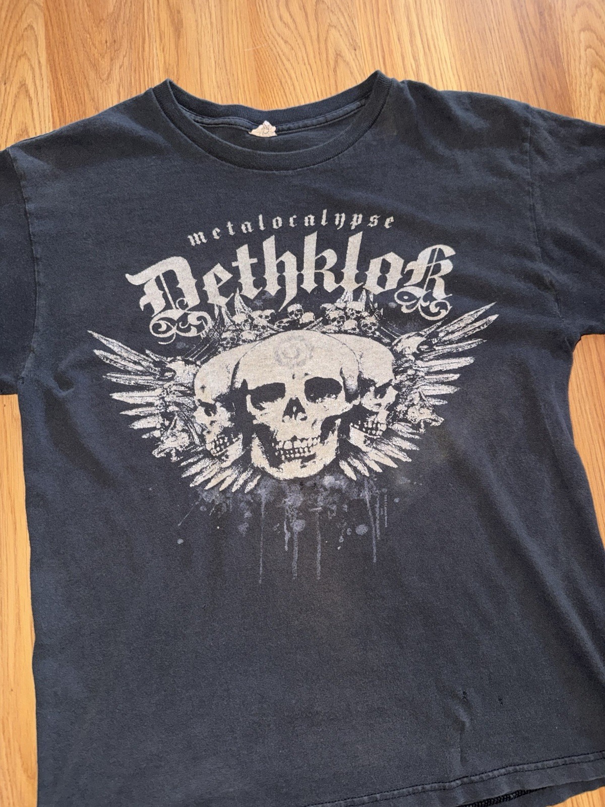 Vtg Y2K 2009 Metalocalypse Dethklok T-Shirt Adult Swim Sz M Cartoon Network