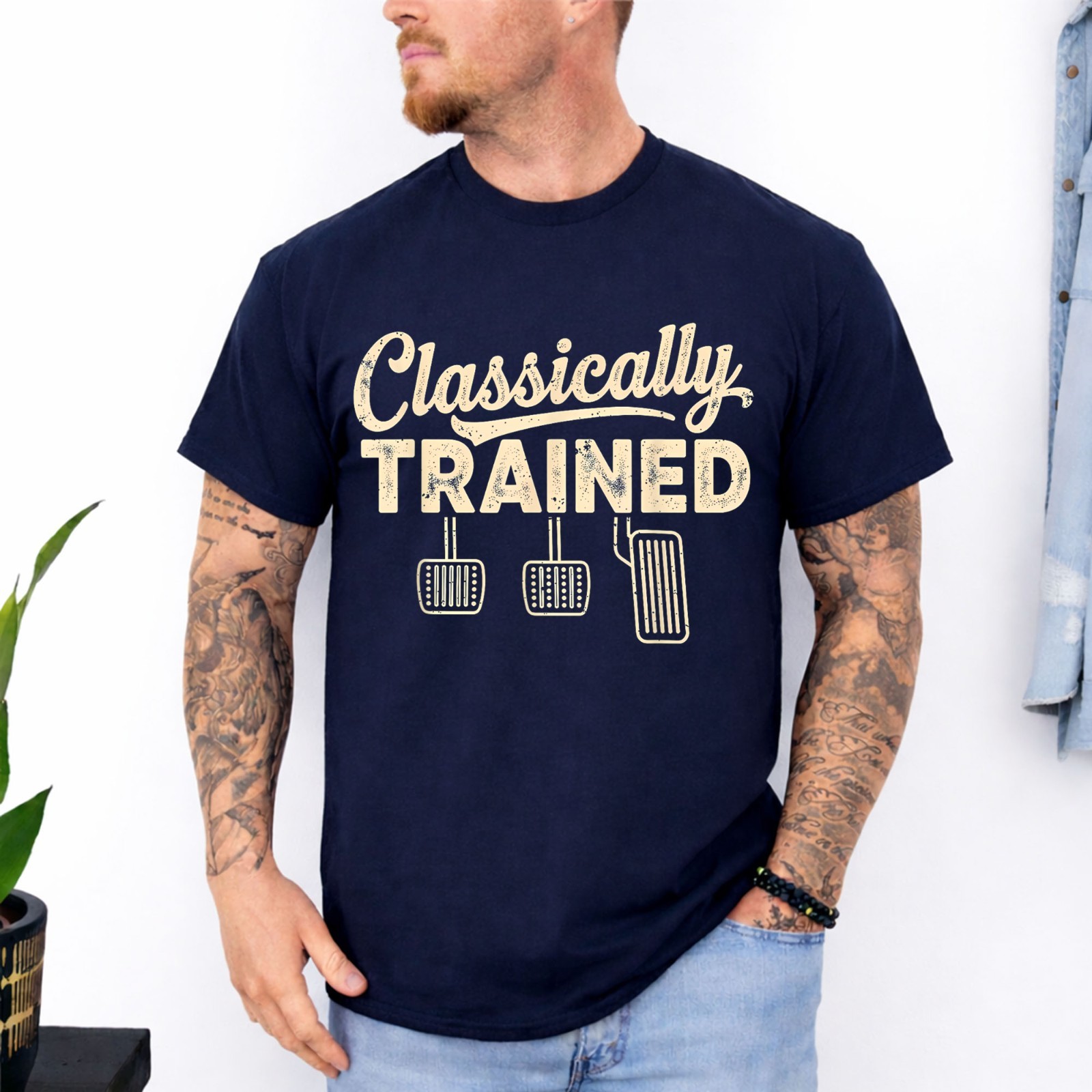 Classically Trained Manual Car Pedals Driving Humor T-Shirt