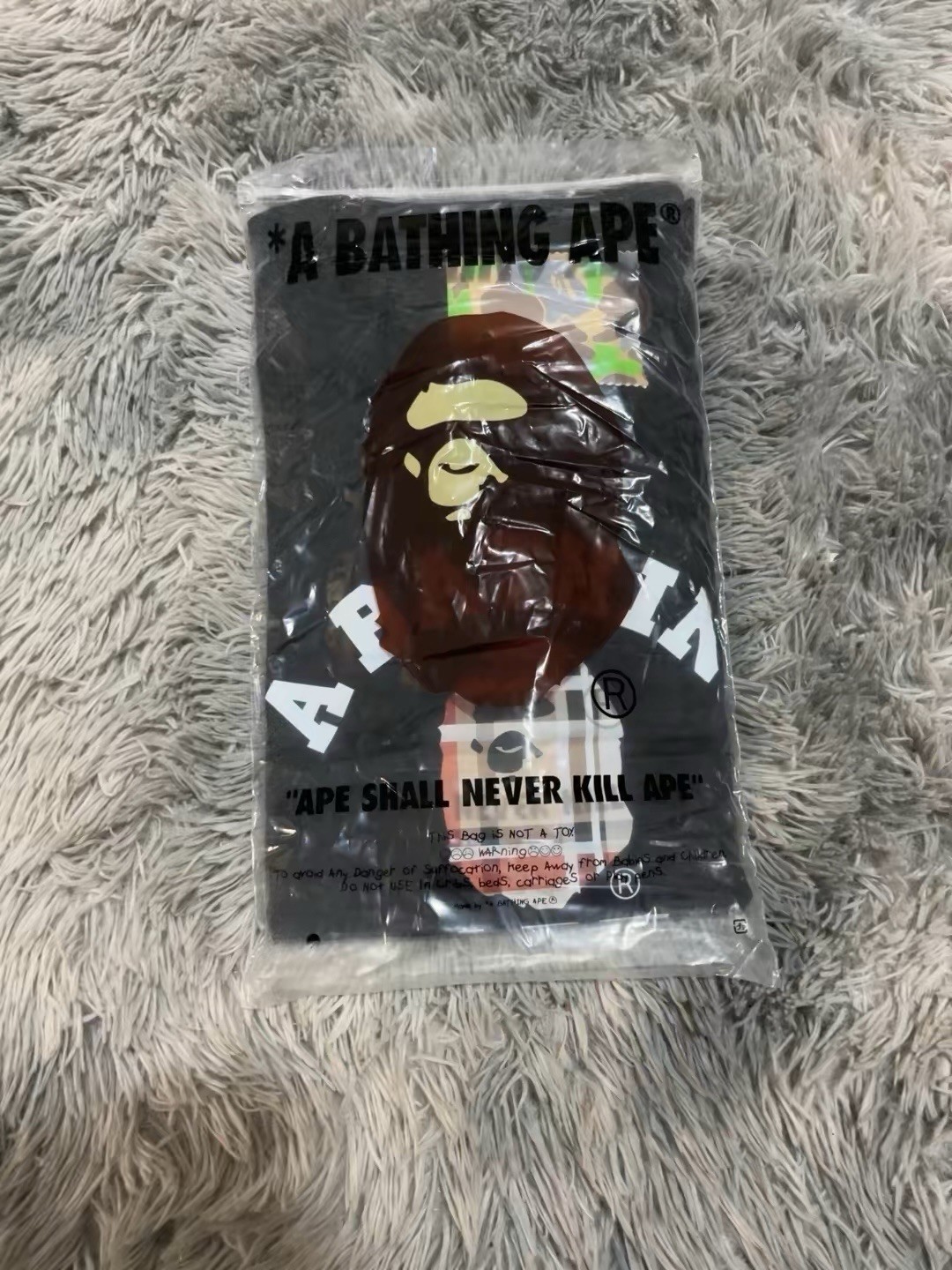 A Bathing Ape BAPE Black Ape Head Logo Graphic Tee Cotton Crew Neck Men’s M