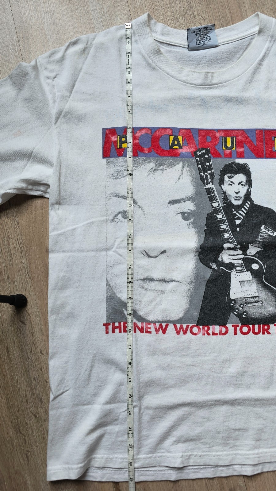 Vintage 1993 Paul McCartney Tour T Shirt Rare The Beatles Back Print USA Made L
