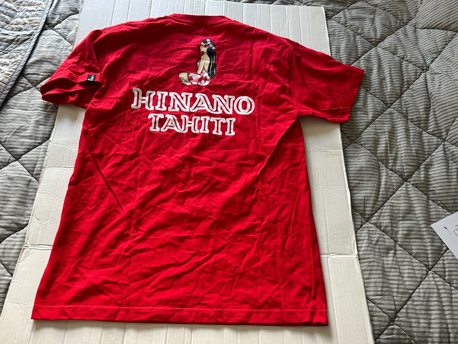 HINANO TAHITI TAHITIAN GIRL SIZE L RED SHORT SLEEVE T-SHIRT…SEE DESCRIPTION