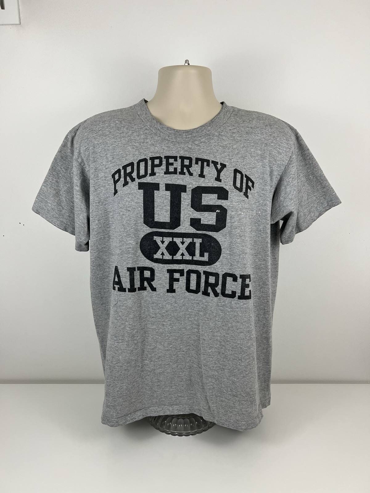 VTG 90s US Air Force Property Of Gray T Shirt Mens Size L Large Military USED