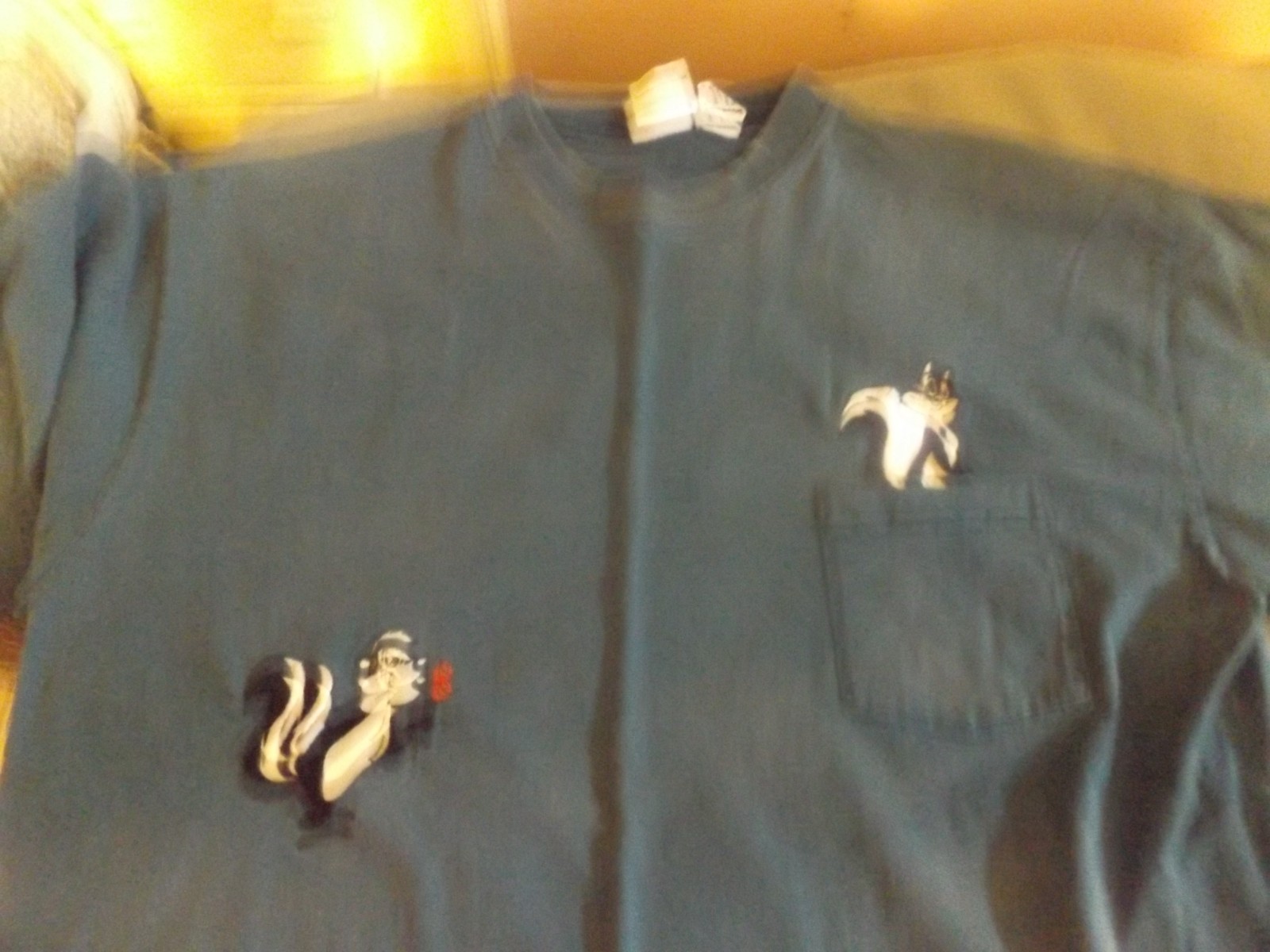 Acme Clothing XXL Warner Bros store Pepe Le Pue and cat pocket t-shirt