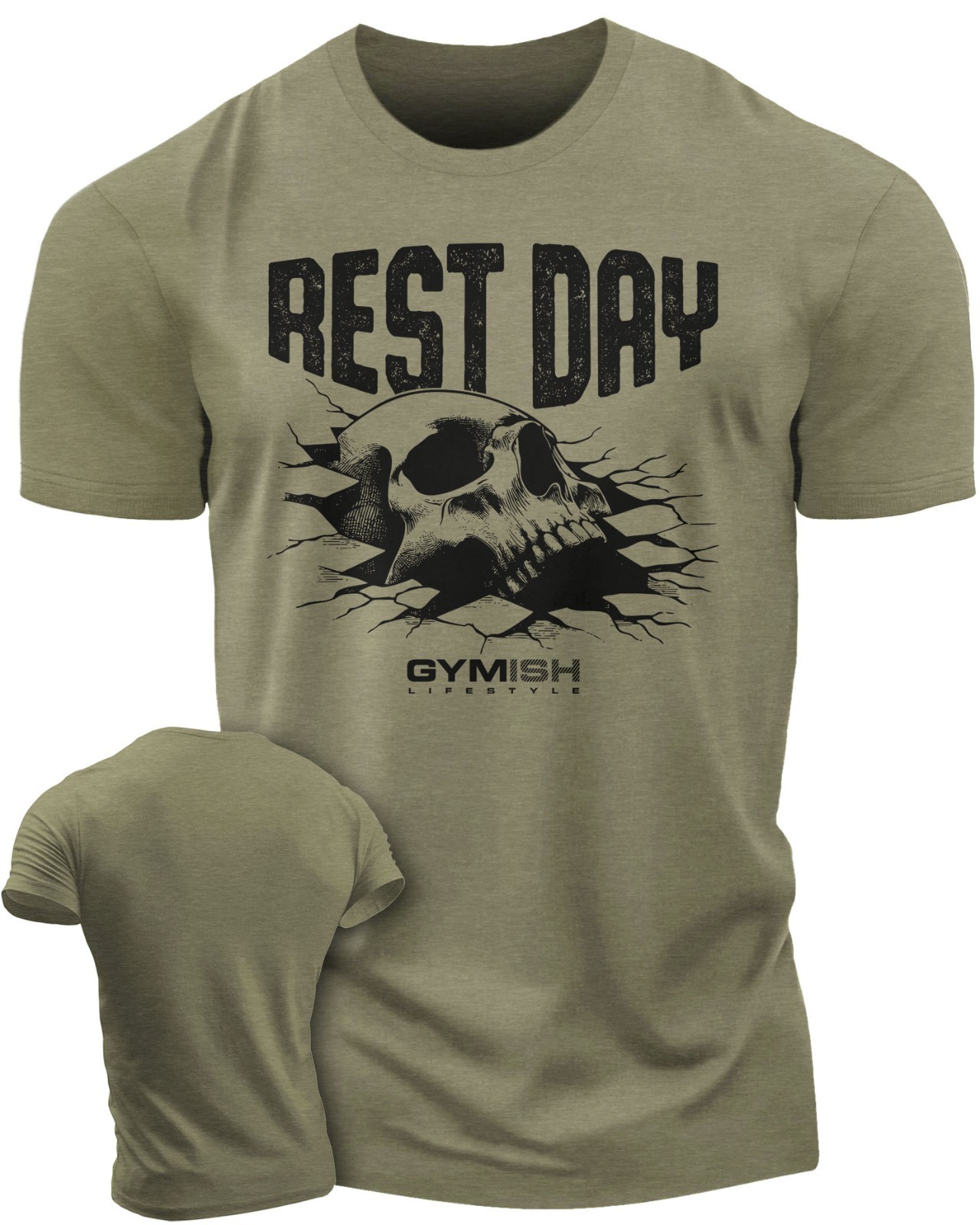 124. Rest Day Funny Motivational Workout Gym T-Shirt for Men