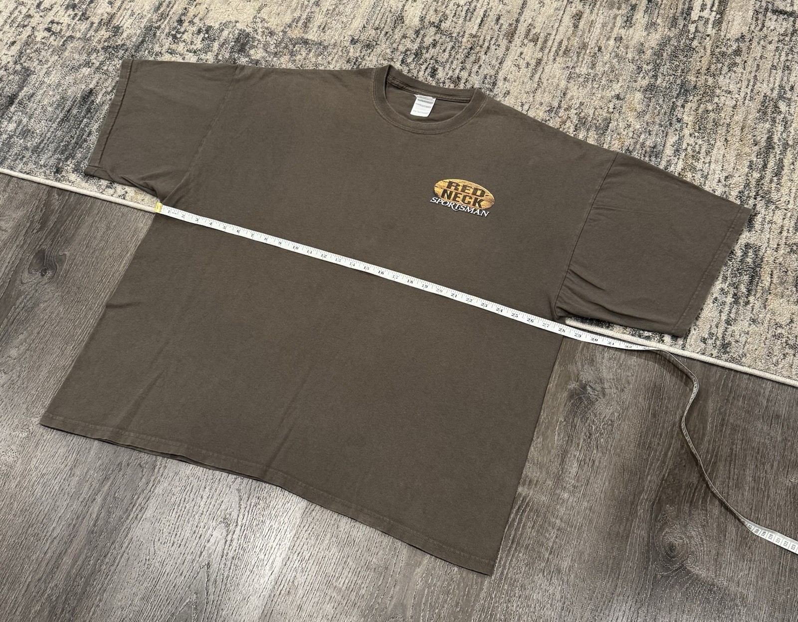 Vintage Y2K Redneck Sportsman T Shirt—Baggy Boxy Earth Tone Brown Men’s XXXL