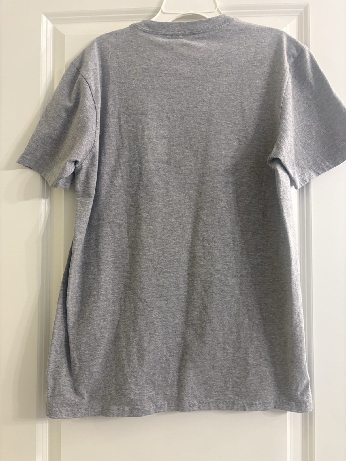 adidas Men’s Gray Trefoil Logo Graphic Crew Neck Short Sleeve T-Shirt M