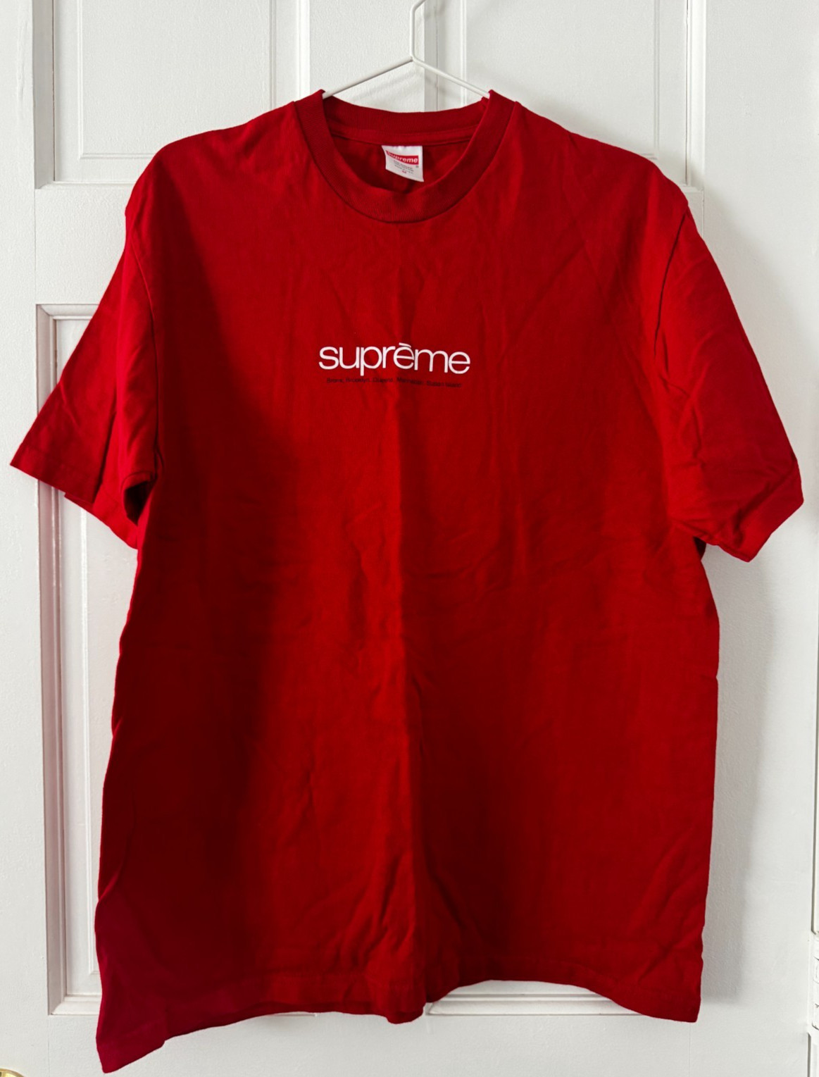 SUPREME New York City Five Boroughs Medium Red T-Shirt | SS21