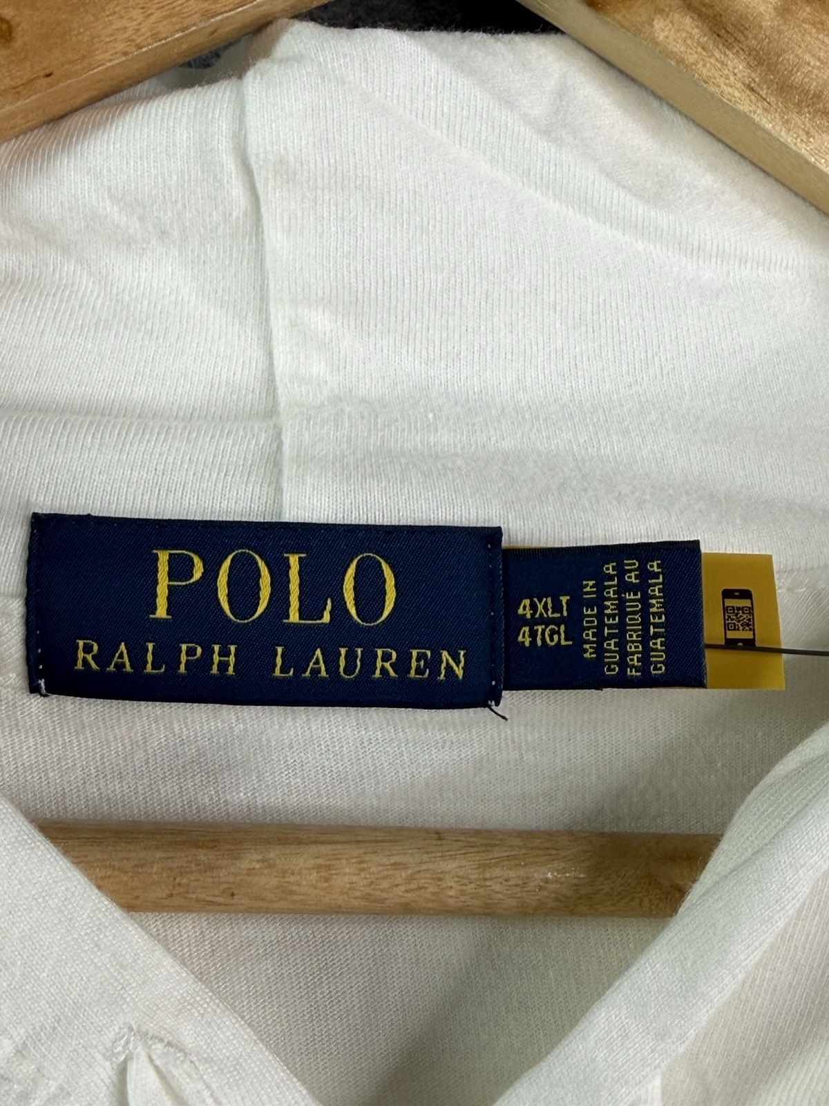 Polo Ralph Lauren Polo Bear White Jersey Hooded Long Sleeve T Shirt Mens 4XLT