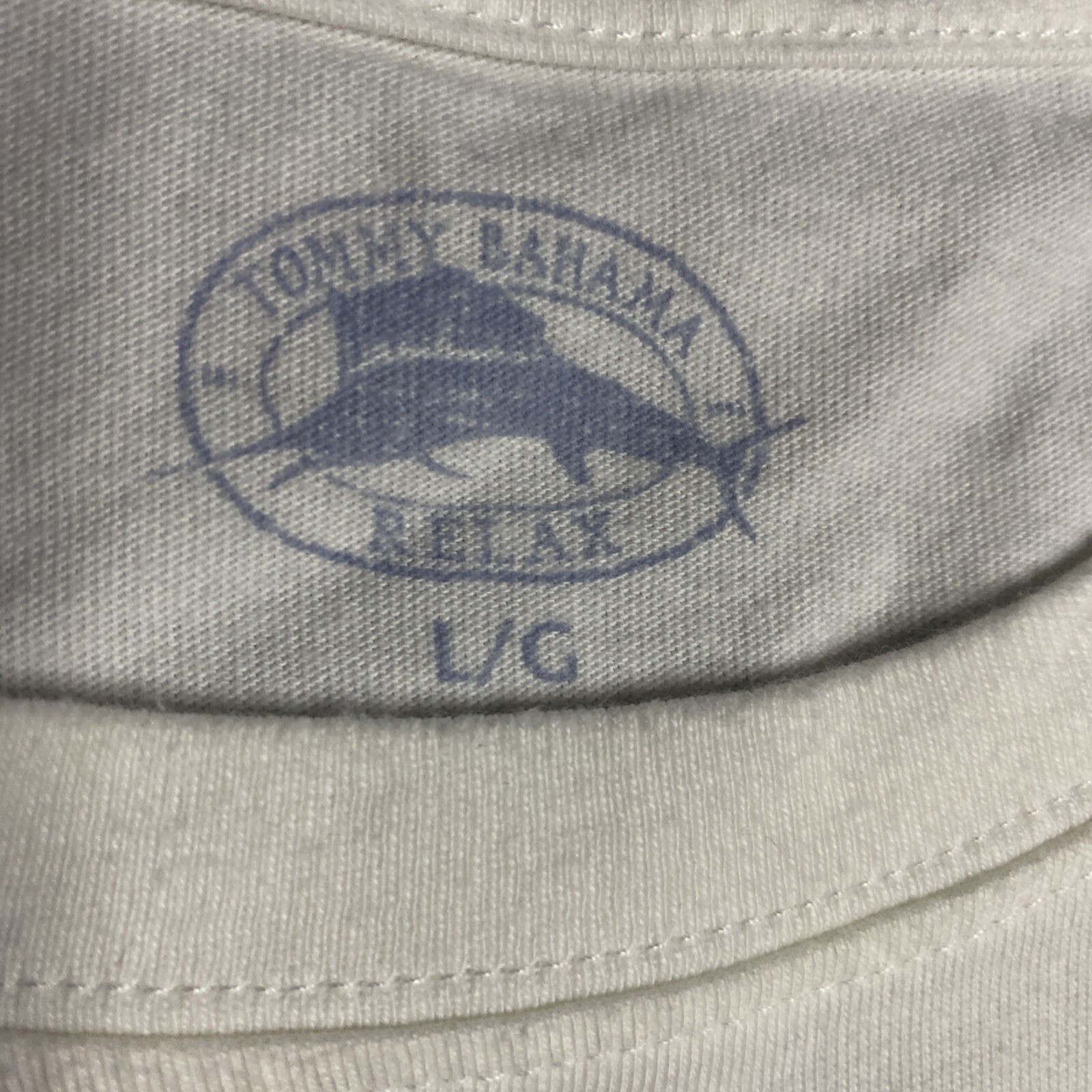 TOMMY BAHAMA T-Shirt Tees The Season Golf Santa Palm Trees Men’s XL White EUC