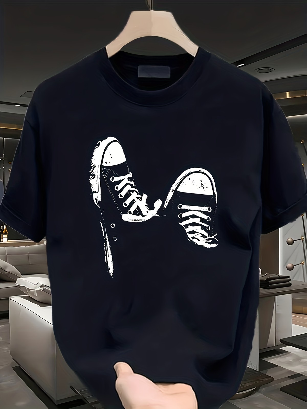 Men’s Casual Sporty Fashionable Trendy Fitness Outdoor Home Short Sleeve T-Shirt