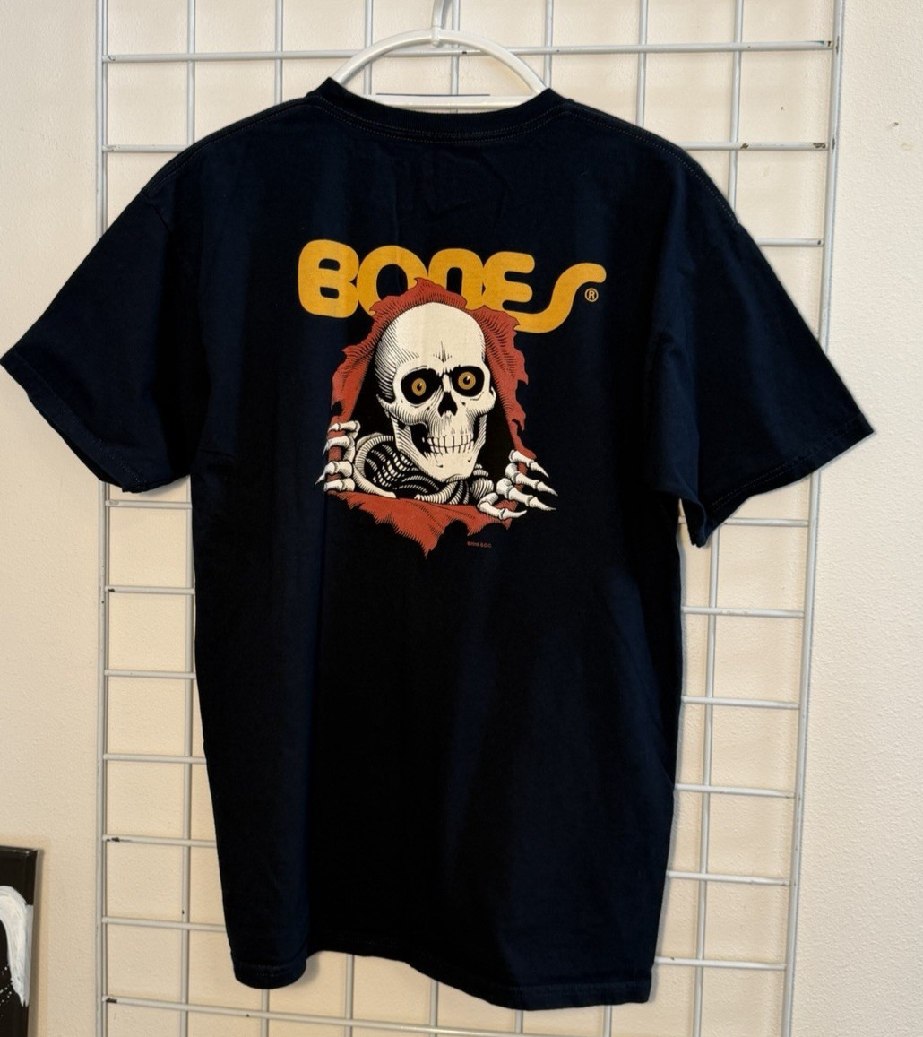 2016 Powell Peralta BONES RIPPER Skateboard Short Sleeve T Shirt Mens Large
