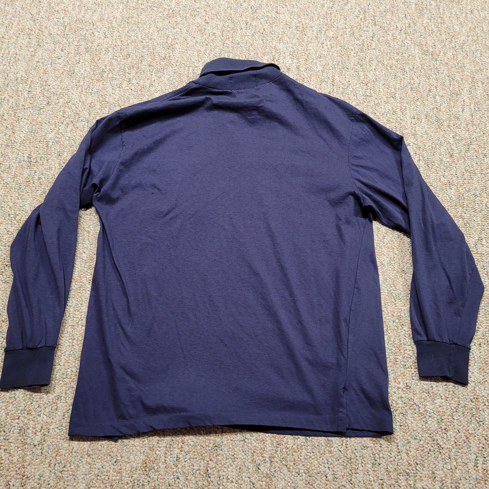 Polo Country Ralph Lauren Shirt Mens Medium Blue Turtleneck Pullover Long Sleeve