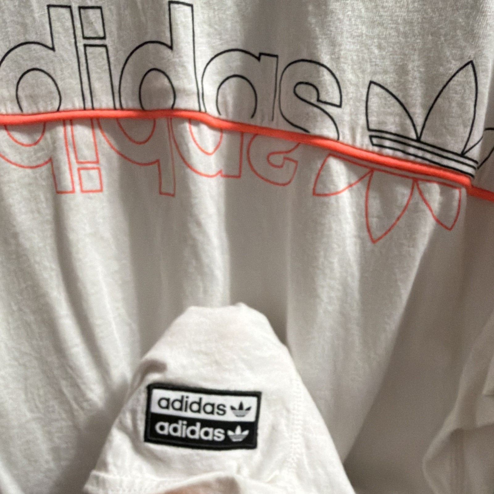 adidas Originals White Graphic Trefoil Logo Crew Neck Tee Short Sleeve 15-16Y