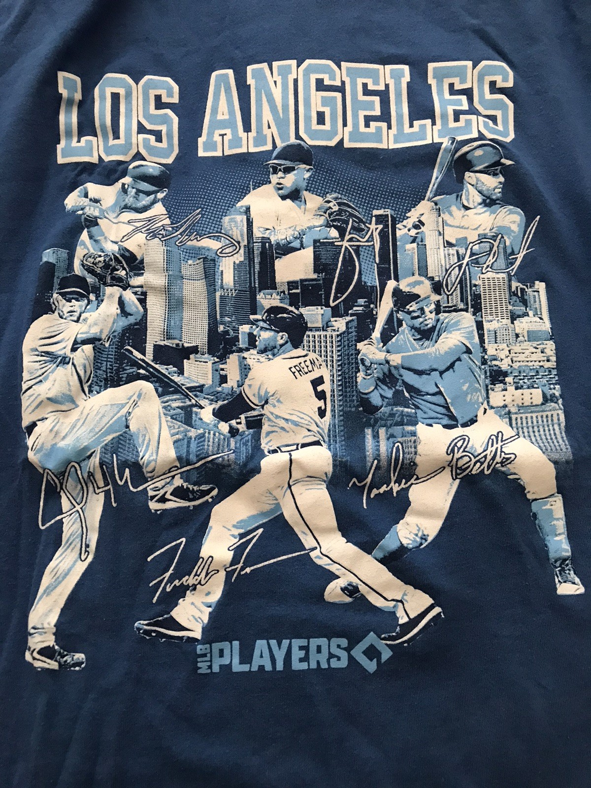 Los Angeles Dodgers MLB Tshirt Adult Small Blue White Brisco Brands