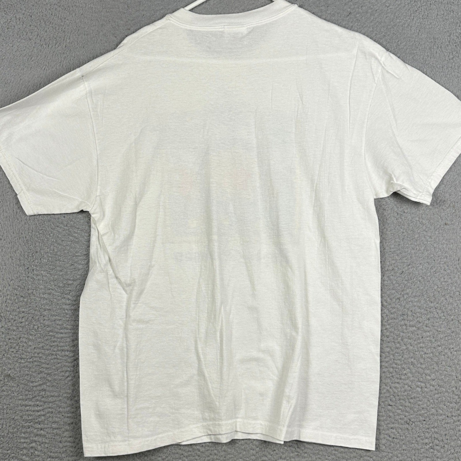 Vintage Stedman Hanes T-Shirt Mens Large White Royal Carribean Single Stitch USA