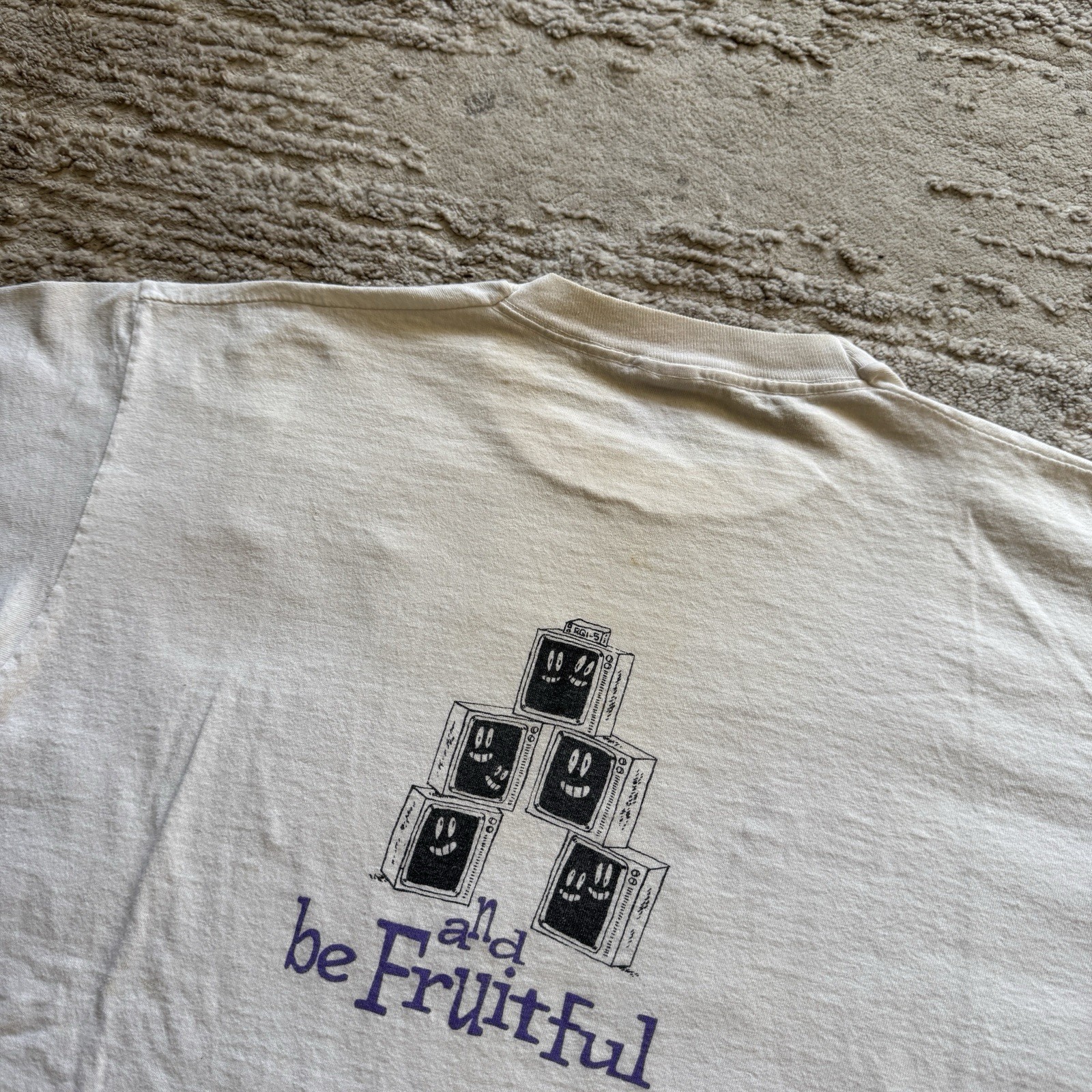 Vintage 90s Tech promo Be Fruitful Multiply Request Television TV Mens XL USA