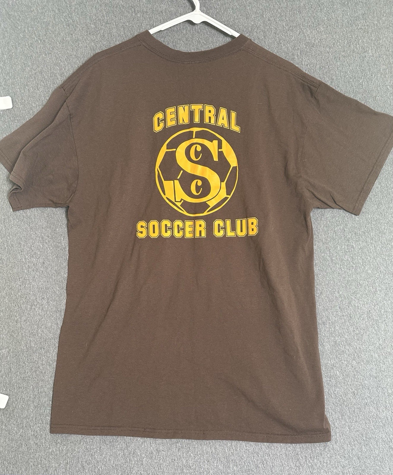 Central Soccer Club Brown Men’s Vintage T-Shirt XLarge
