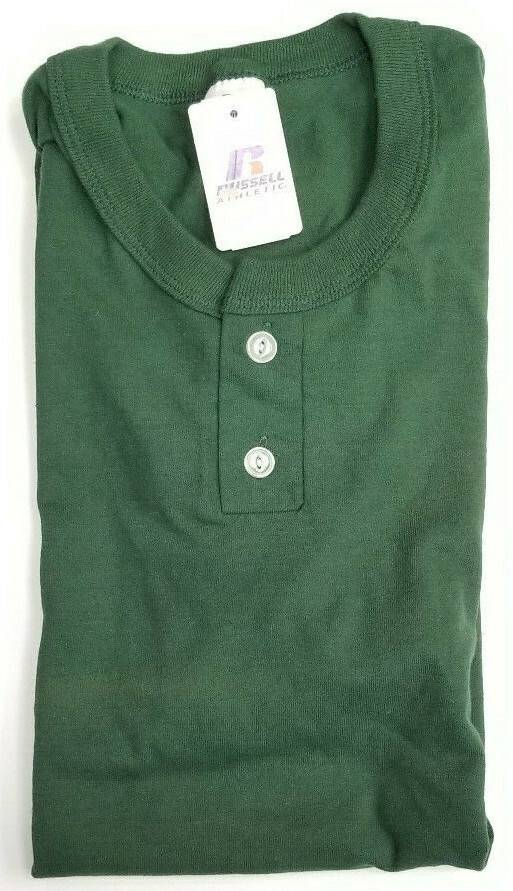 Vintage Russell Athletic Blank 2 Button Henley T-shirt Mens – Irregular