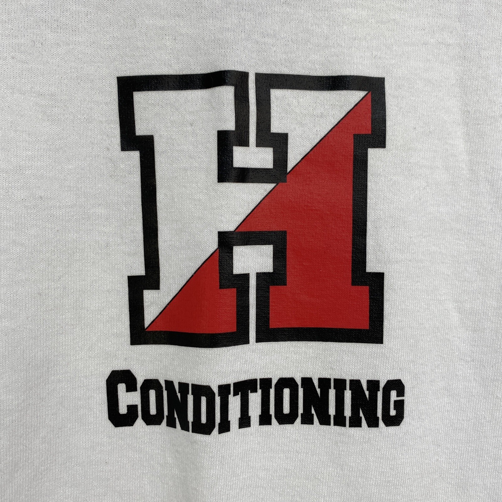 Gildan Dry Blend Mens T Shirt sz S White H Conditioning Gym Core Athleisure