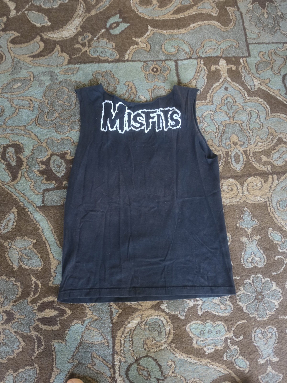 VTG Y2K DIY Misfits Cutt Off Shirt: Crust Punk Metal MOTO Thrashed Goth