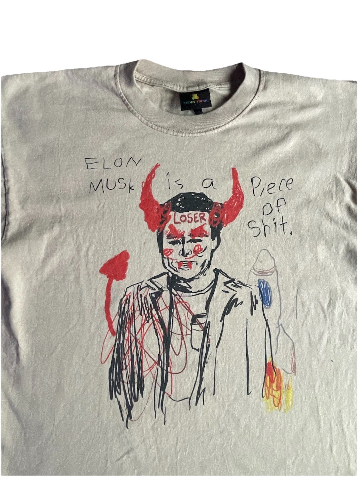 Teddy Fresh “Elon Musk Is a Loser” Limited Edition Men’s Large Streetwear Tee