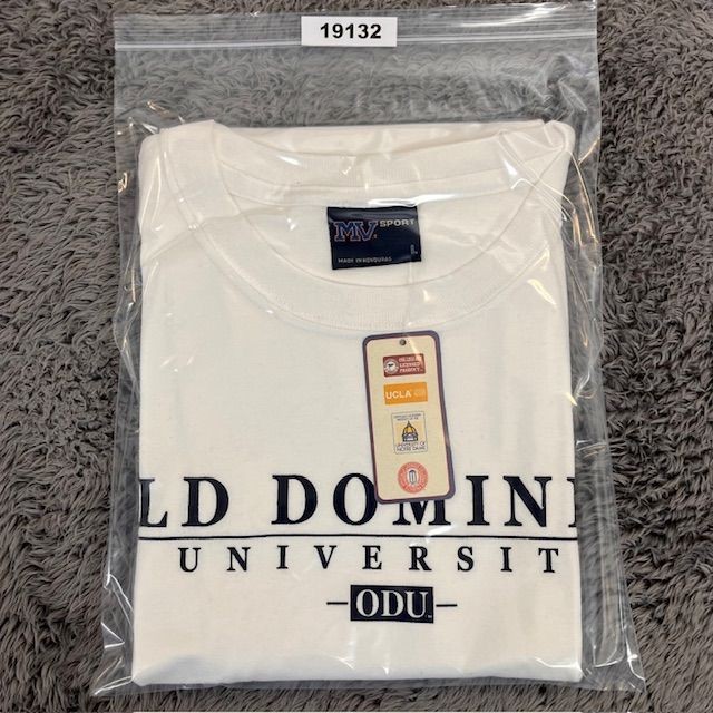 MV Sport T-Shirt Mens L Old Dominion University ODU White Collegiate Tee Classic
