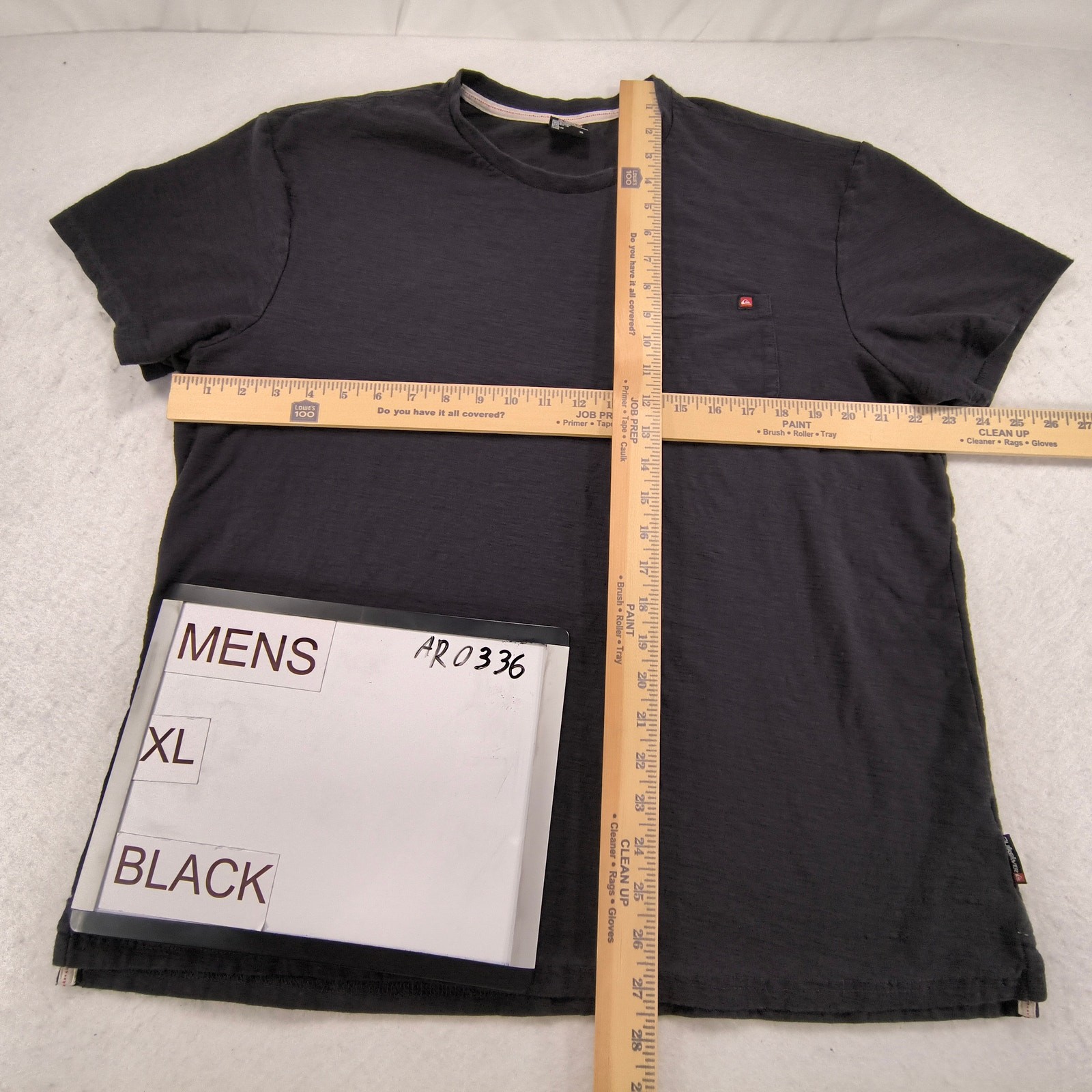 Quiksilver Crew Neck Pocketed Short Sleeve Shirt Mens Size Extra Large XL Black